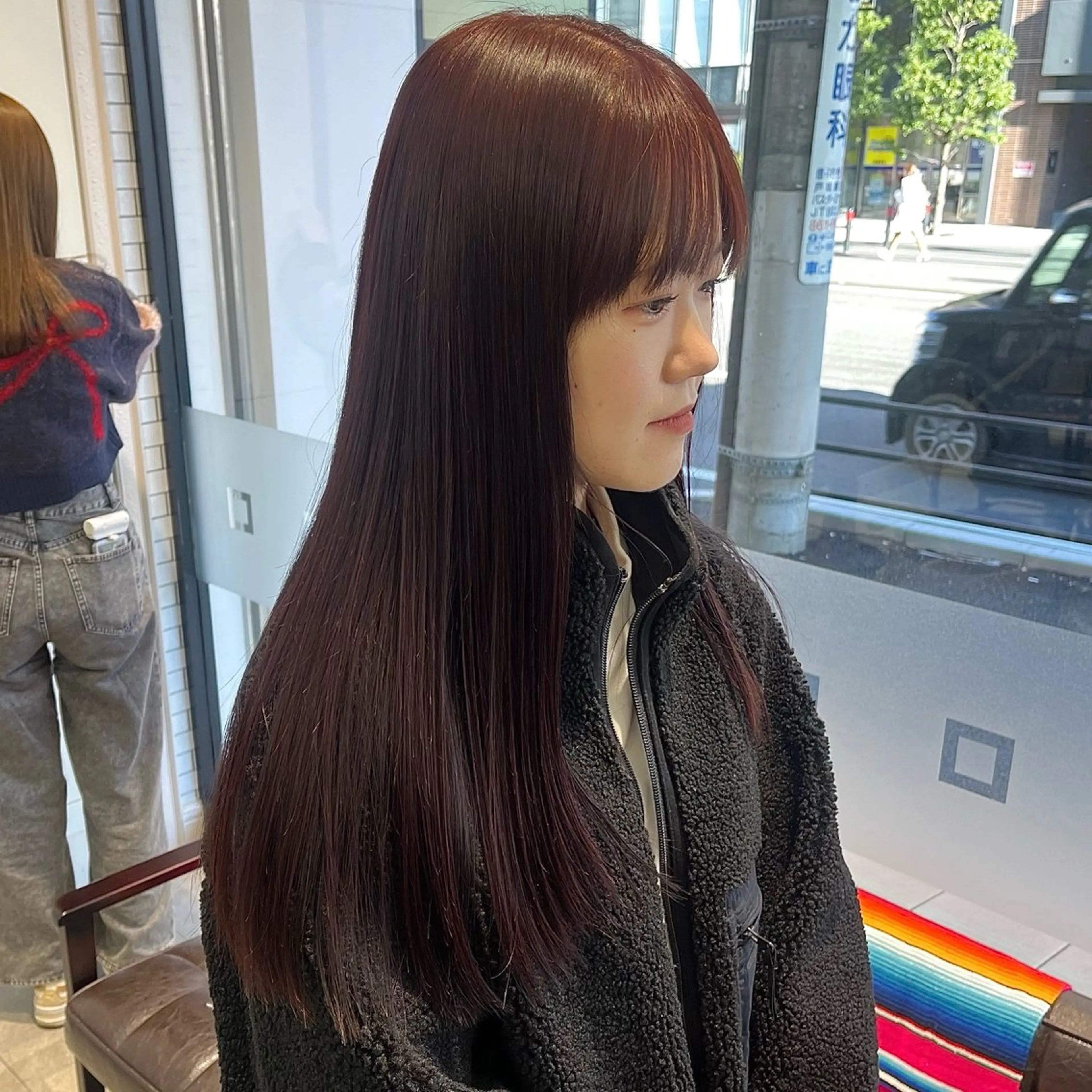 カラー ブリーチ ブリーチなしカラー カット ヘアカラー トリートメント レイヤーカット🩶/ 暖色カラー🎀/麻咲のヘアスタイル