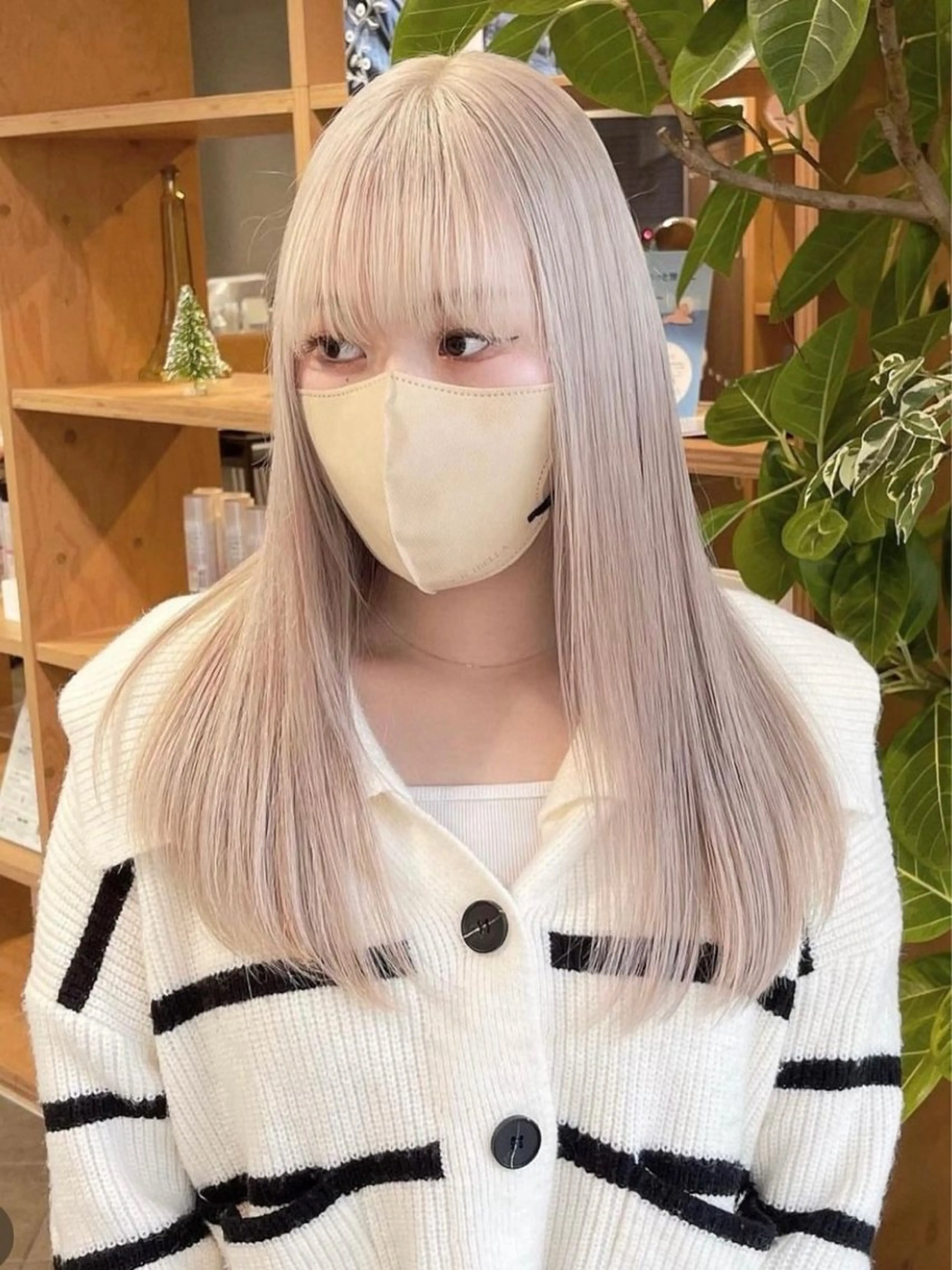 ロング 韓国風カラー ボブ 外国人風カラー ハイライト 髪質改善 メンズカット✂️ ¥2,200〜*土田のヘアスタイル