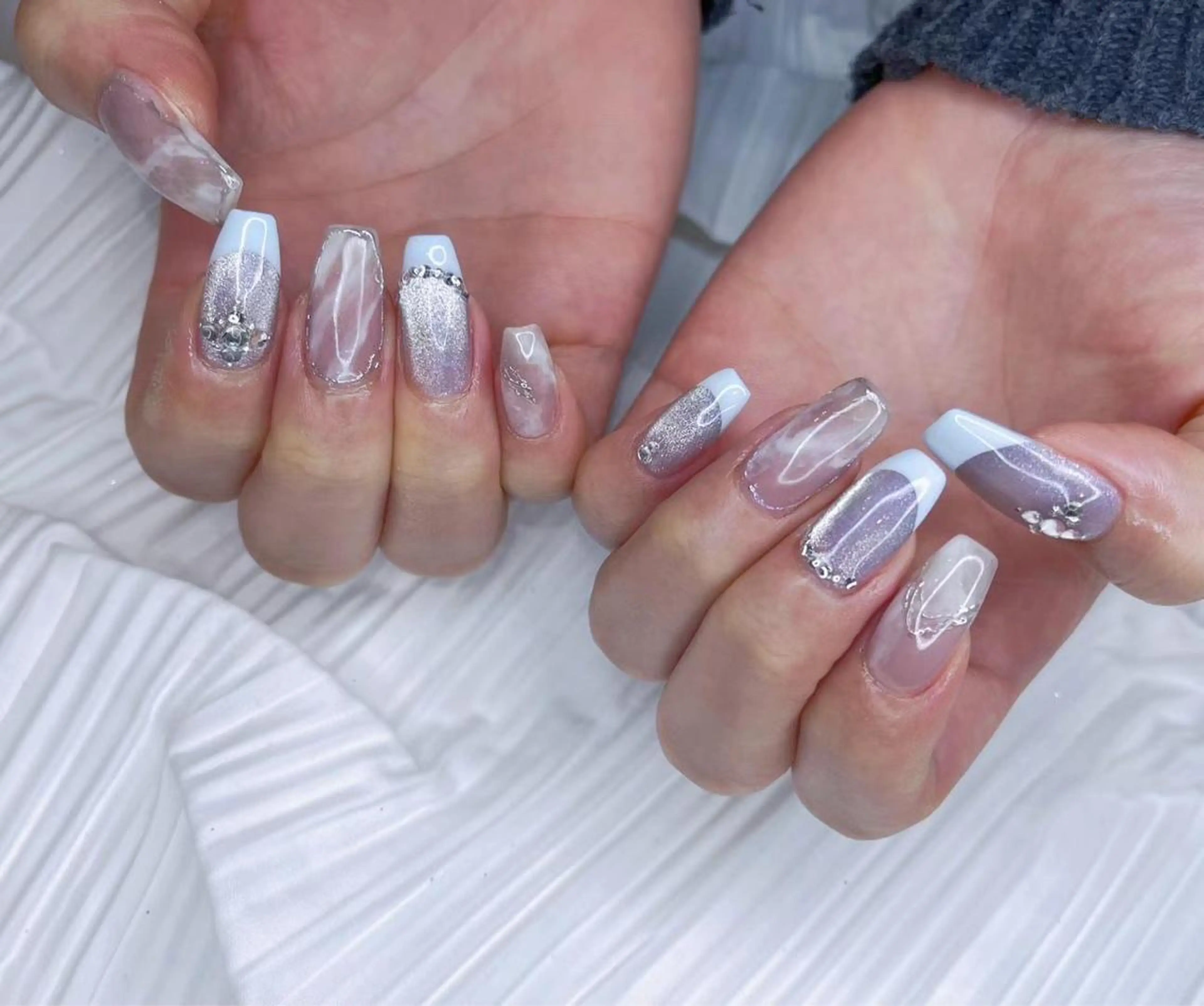 ネイル キラキラネイル ニュアンスネイル Babarla Nailのネイルデザイン
