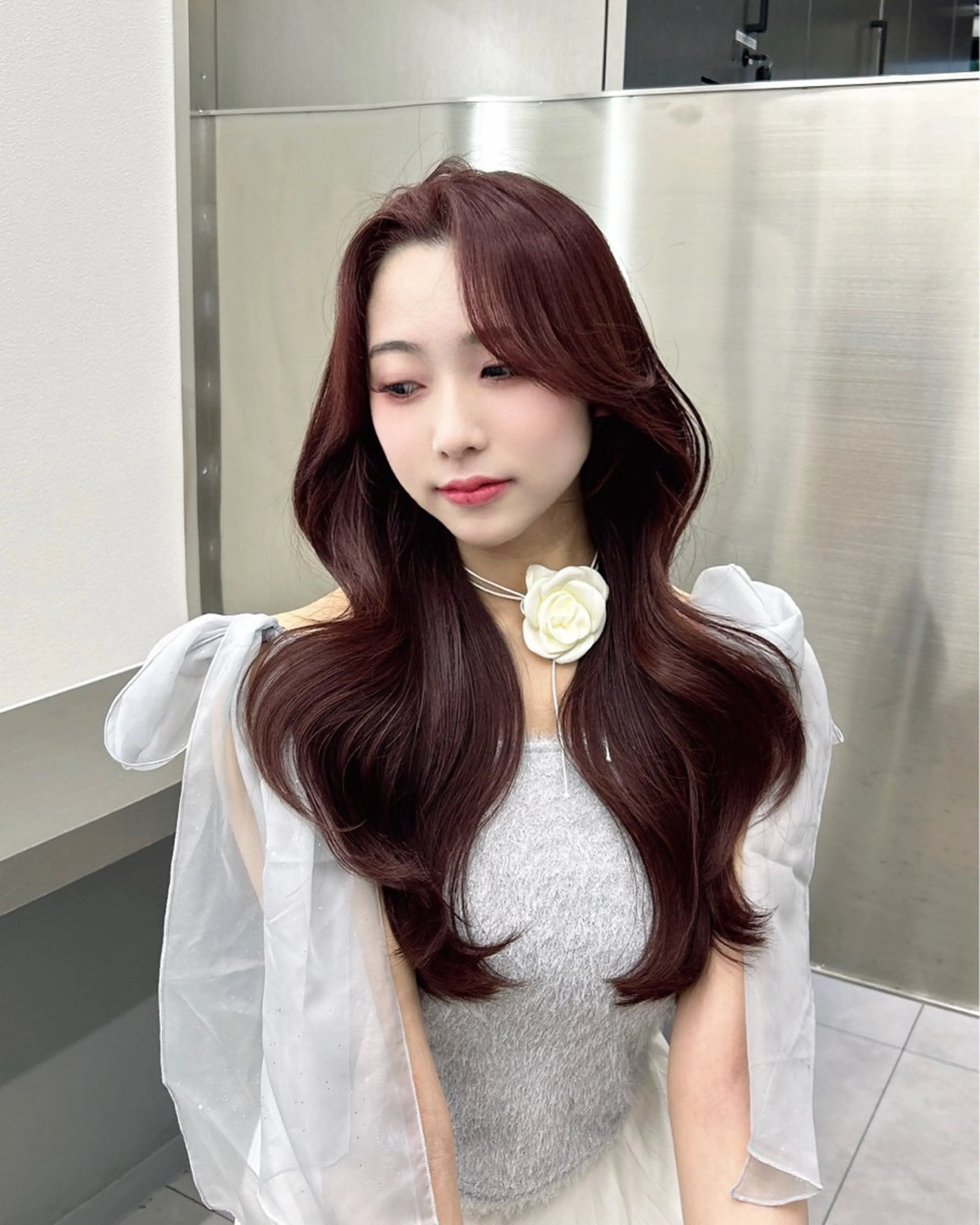 ロング カラー MAEUL NAGOYA所属・⛓韓国IDOLヘア 🥀🖤/あいりのヘアスタイル