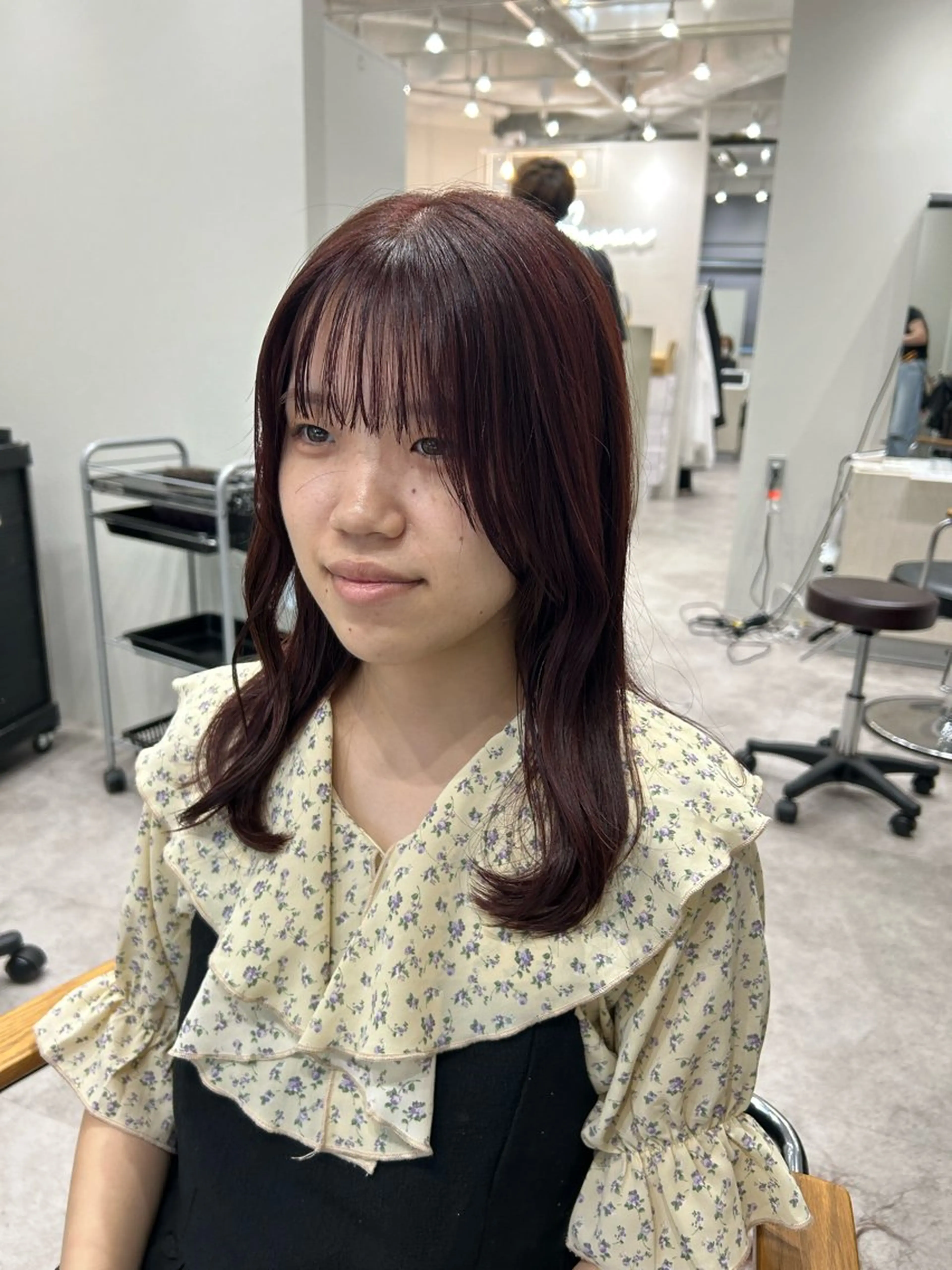 ミディアム カラー ヘアアレンジ ブラウンカラー ヘアカラー ボブ /ニュアンス/ satomi🧸💖のヘアスタイル