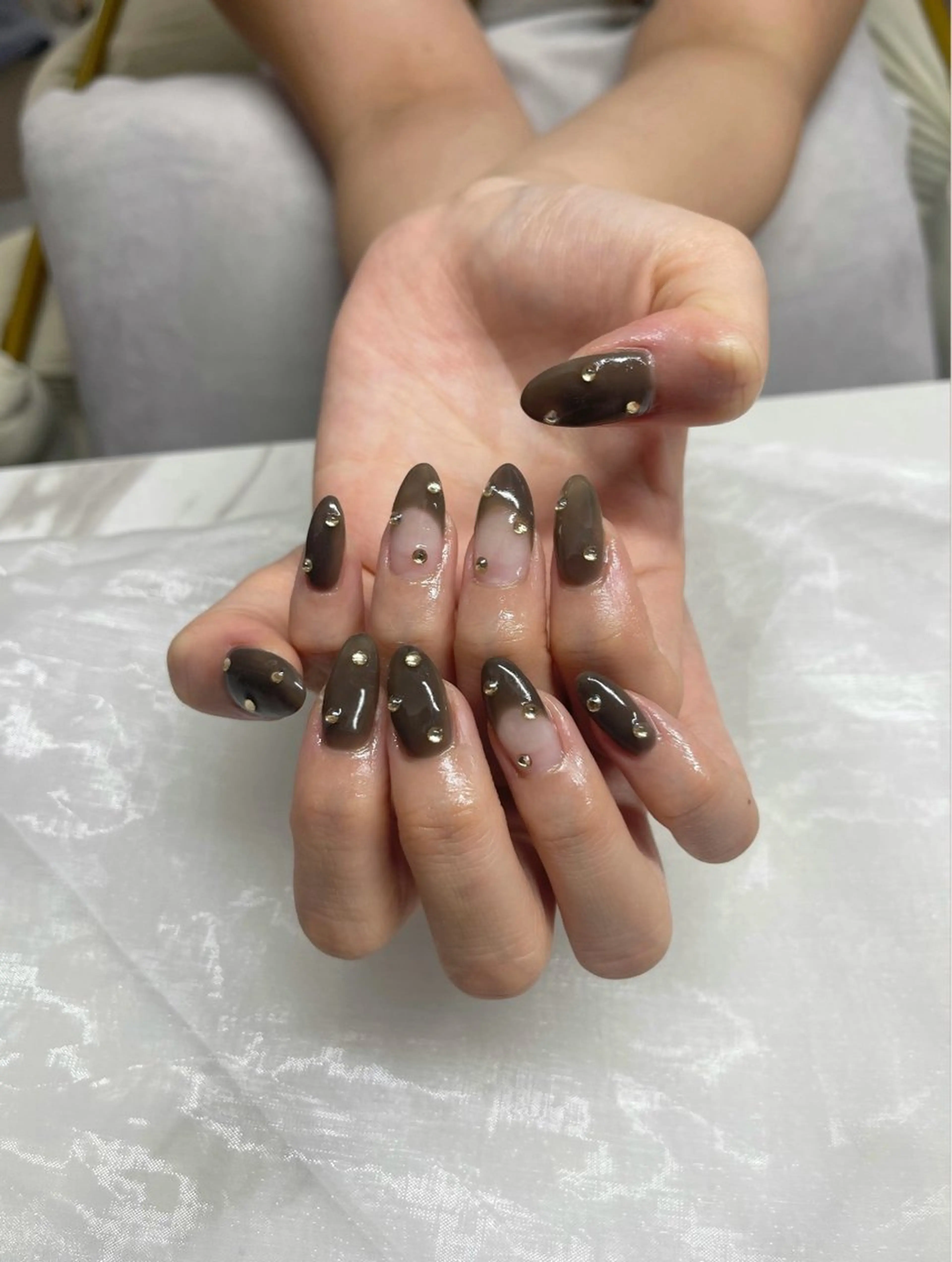 長さだし×ワンカラーorグラデorフレンチ(オフあり)の写真