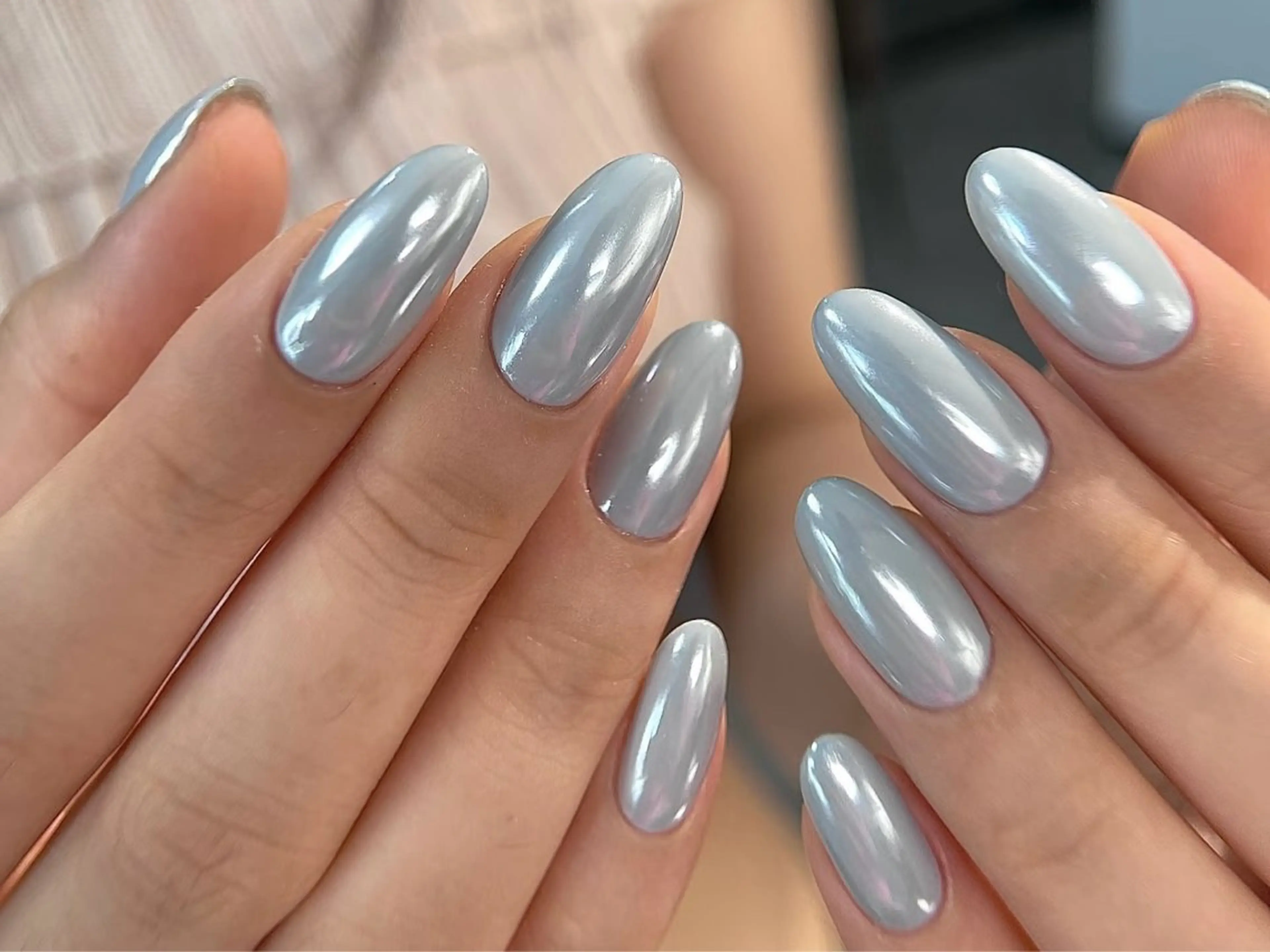 ネイル オーロラネイル チークネイル 長さ出し フットネイル フレンチネイル J&C Nail Salon吉祥寺所属・YU KIのネイルデザイン