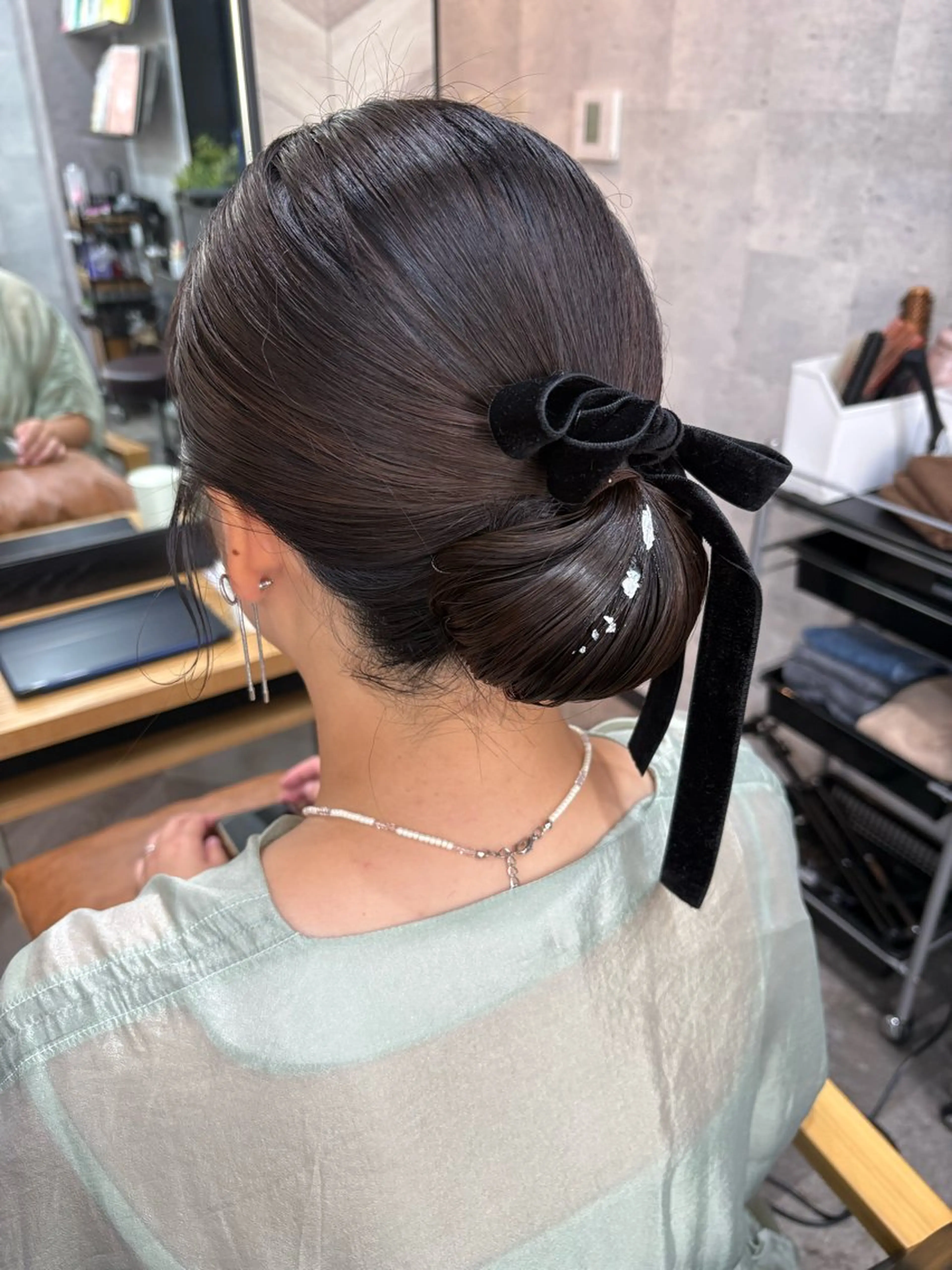 ミディアム ヘアアレンジ ヘアセット 飯塚 沙衣のヘアスタイル