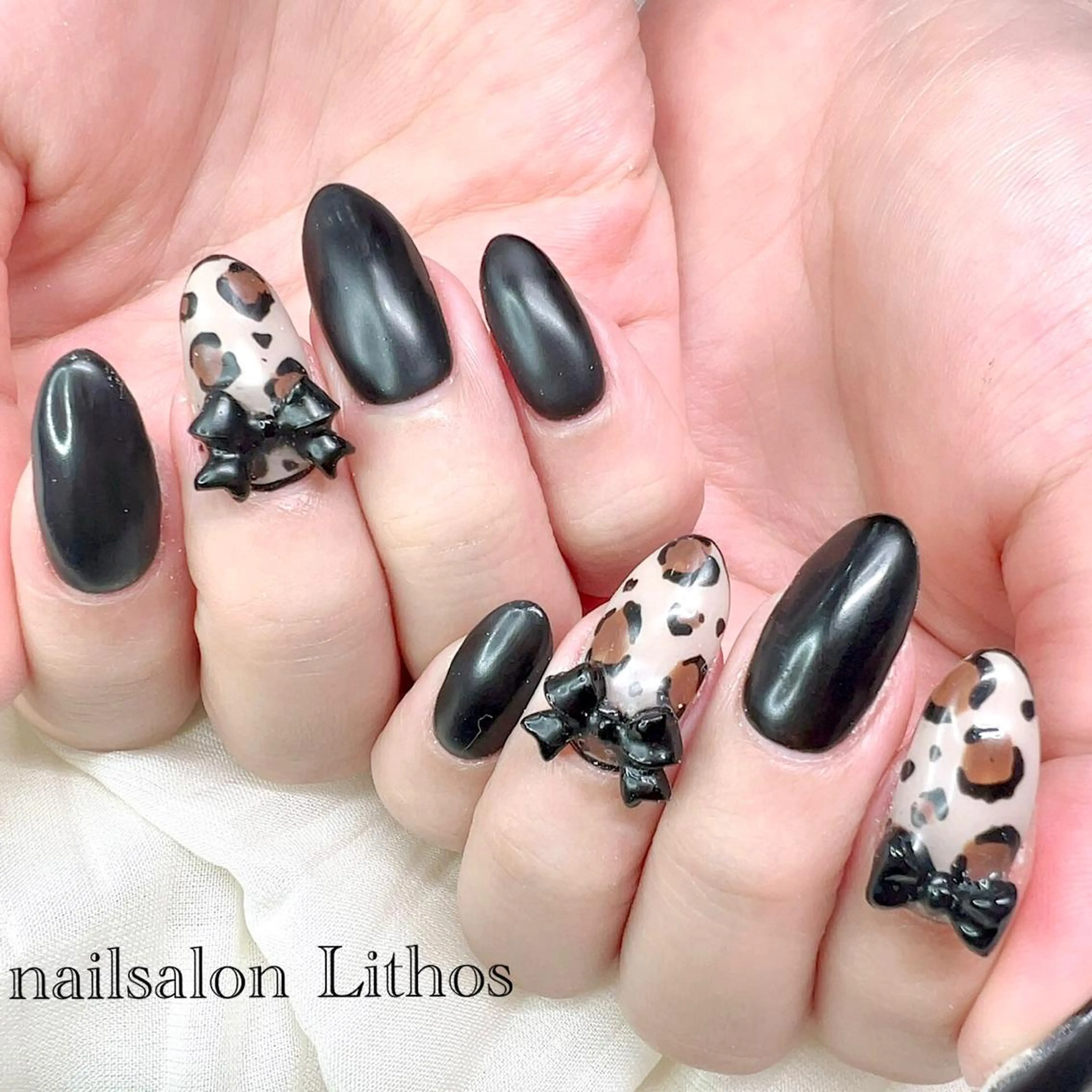 ネイル アニマル柄 ハンドネイル nailsalon Lithos所属・nailsalon Recontreのネイルデザイン