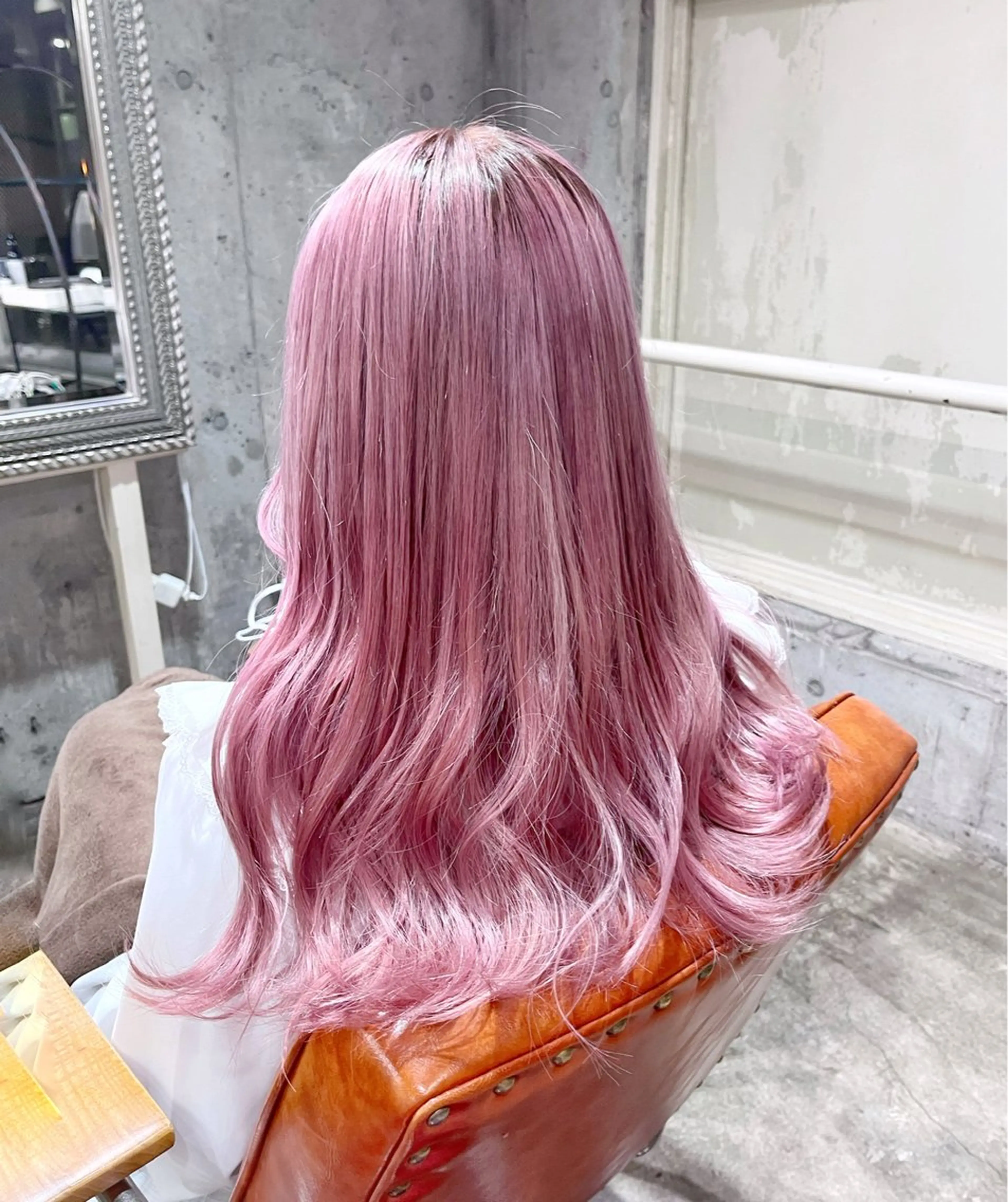 ロング ヘアアレンジ ヘアカラー ピンクカラー🩷 ヘアセットＮＯ.1のヘアスタイル