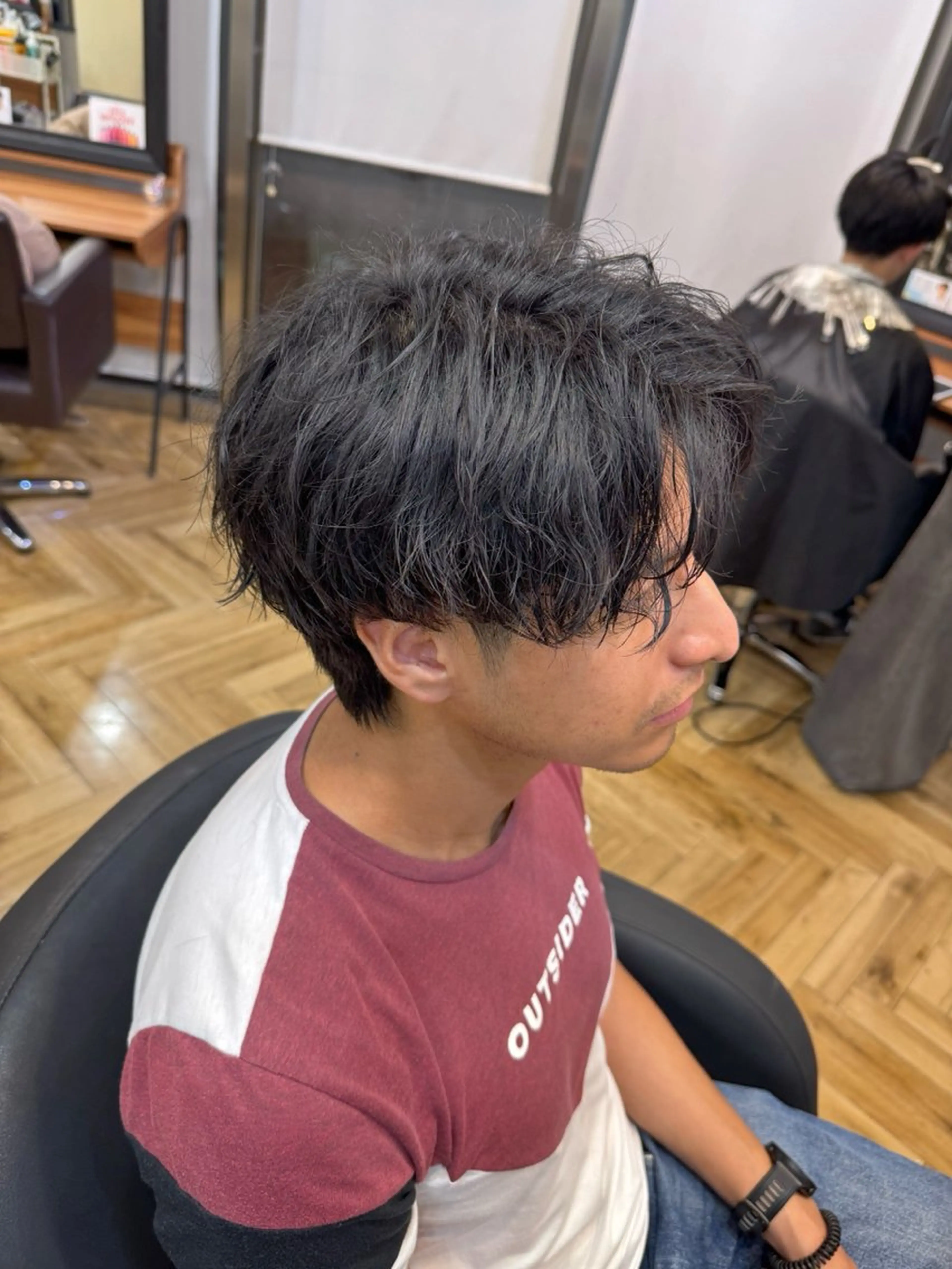 ショート カット パーマ 佐藤景流/髪質改善/ 艶髪/メンズのヘアスタイル