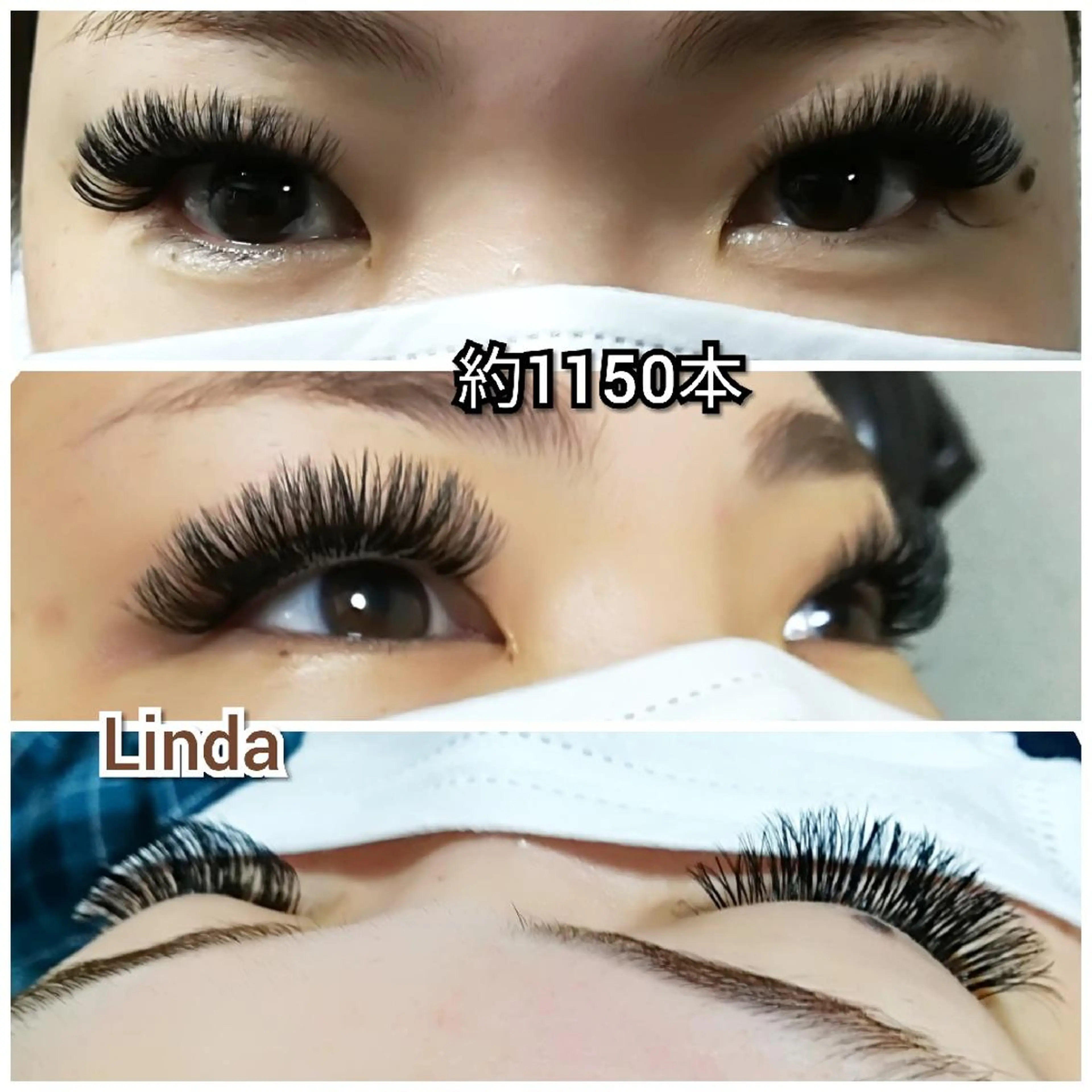 マツエク・マツパ 付け放題 ボリュームラッシュ linda lashesのマツエク・マツパデザイン