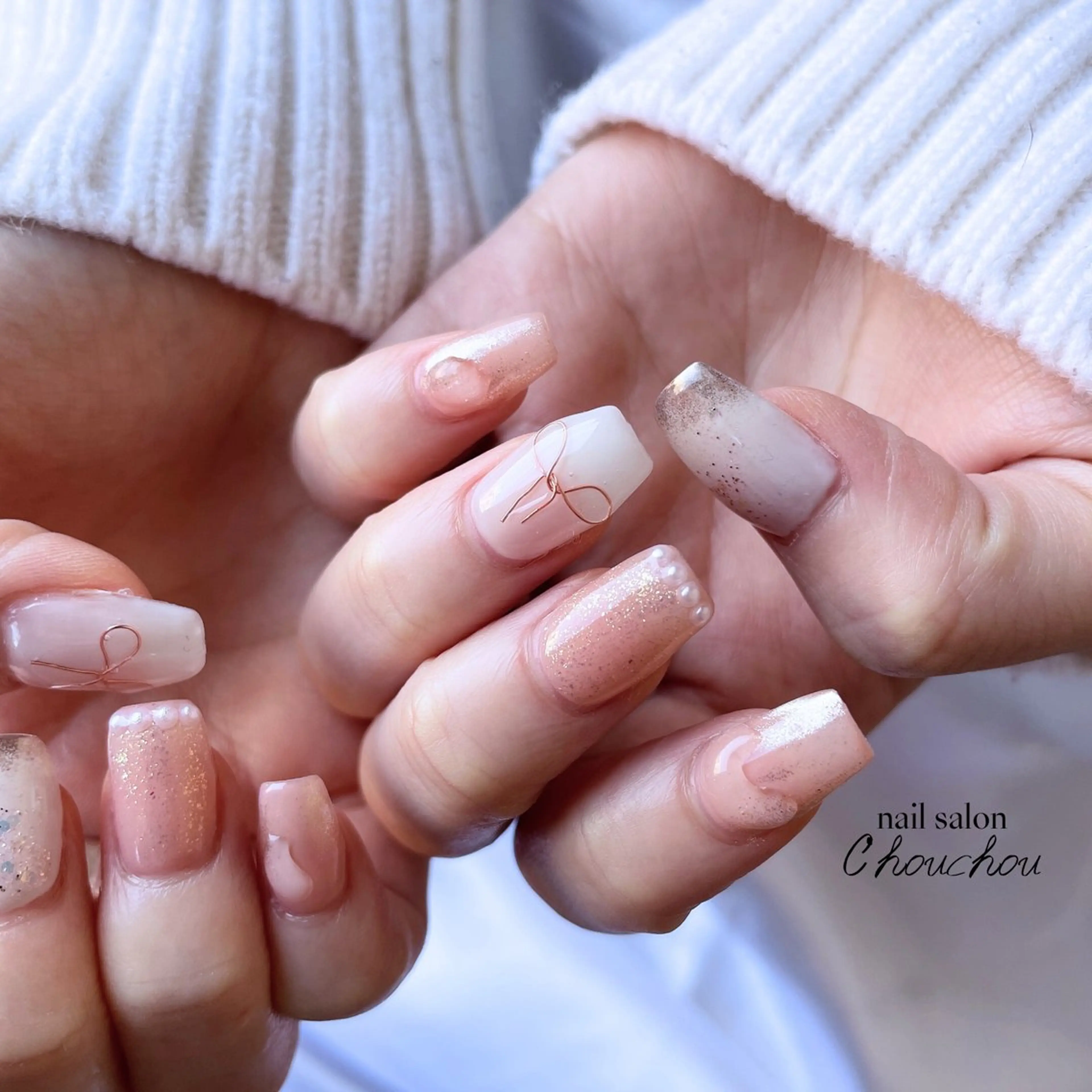ネイル リボン C'hou chouのネイルデザイン