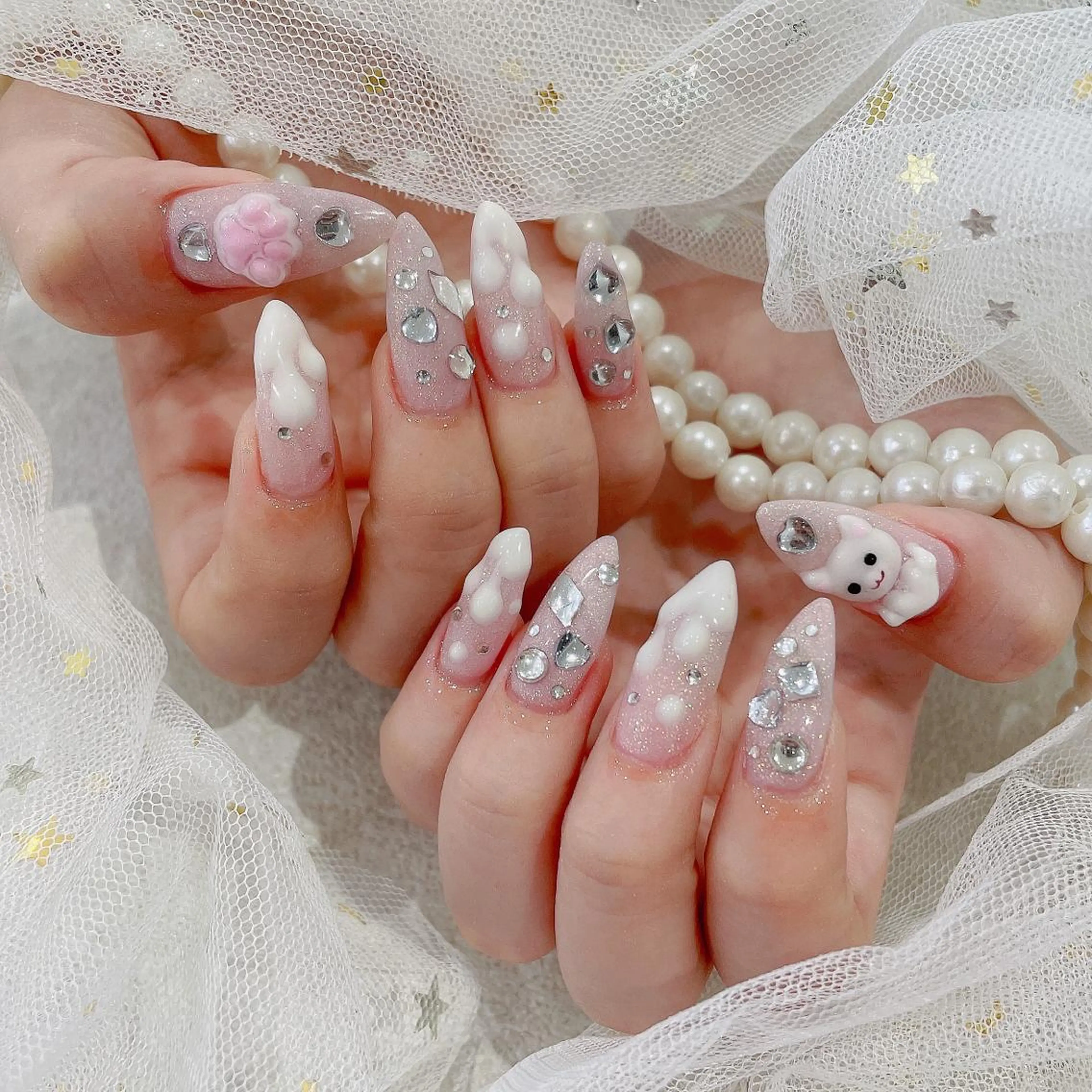 セミロング ネイル ハンドネイル cho nailのネイルデザイン