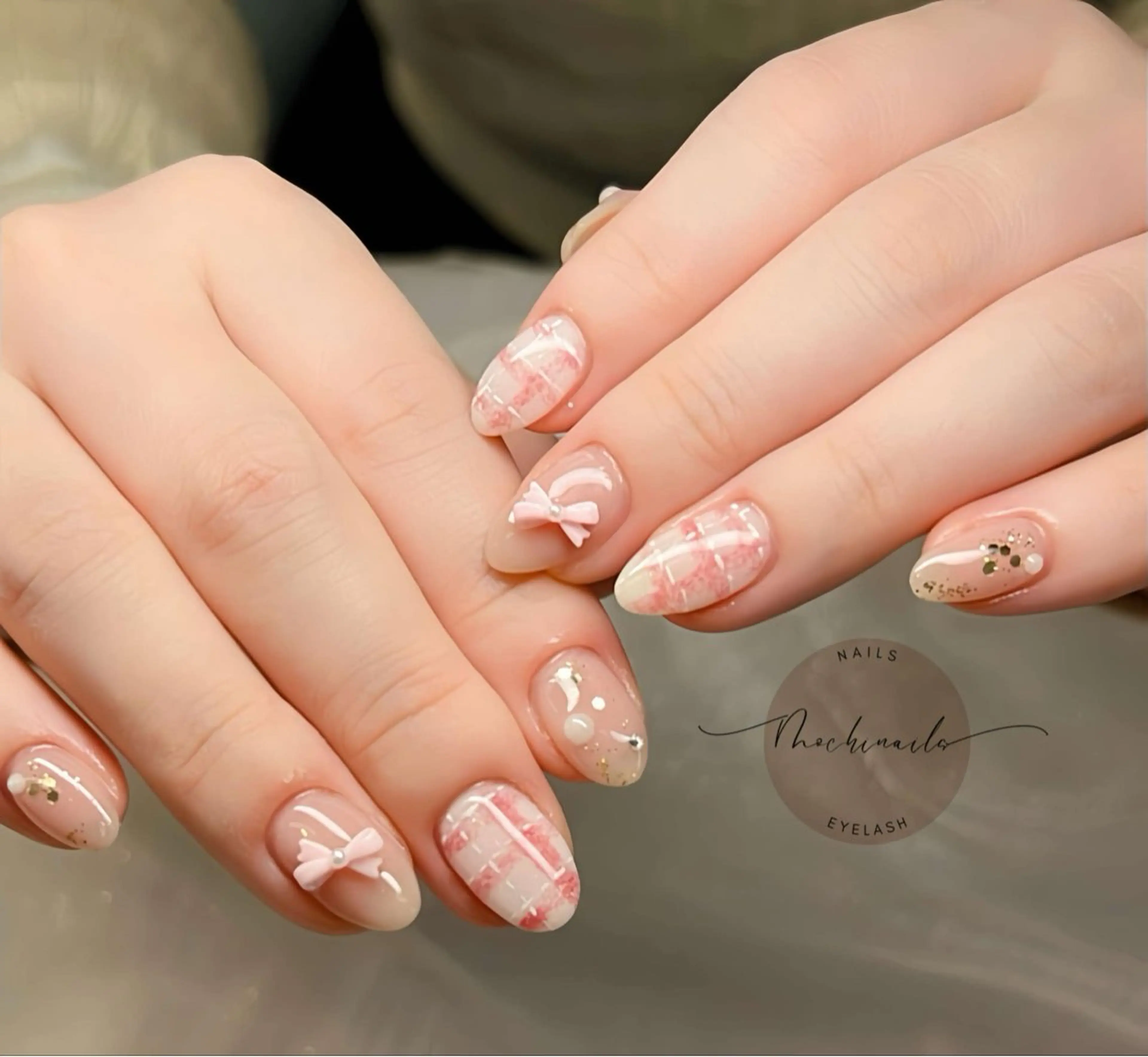 ネイル チークネイル ジェルネイル パラジェル スカルプネイル 春ネイル ハンドネイル MOCHI NAIL 川越東口のネイルデザイン