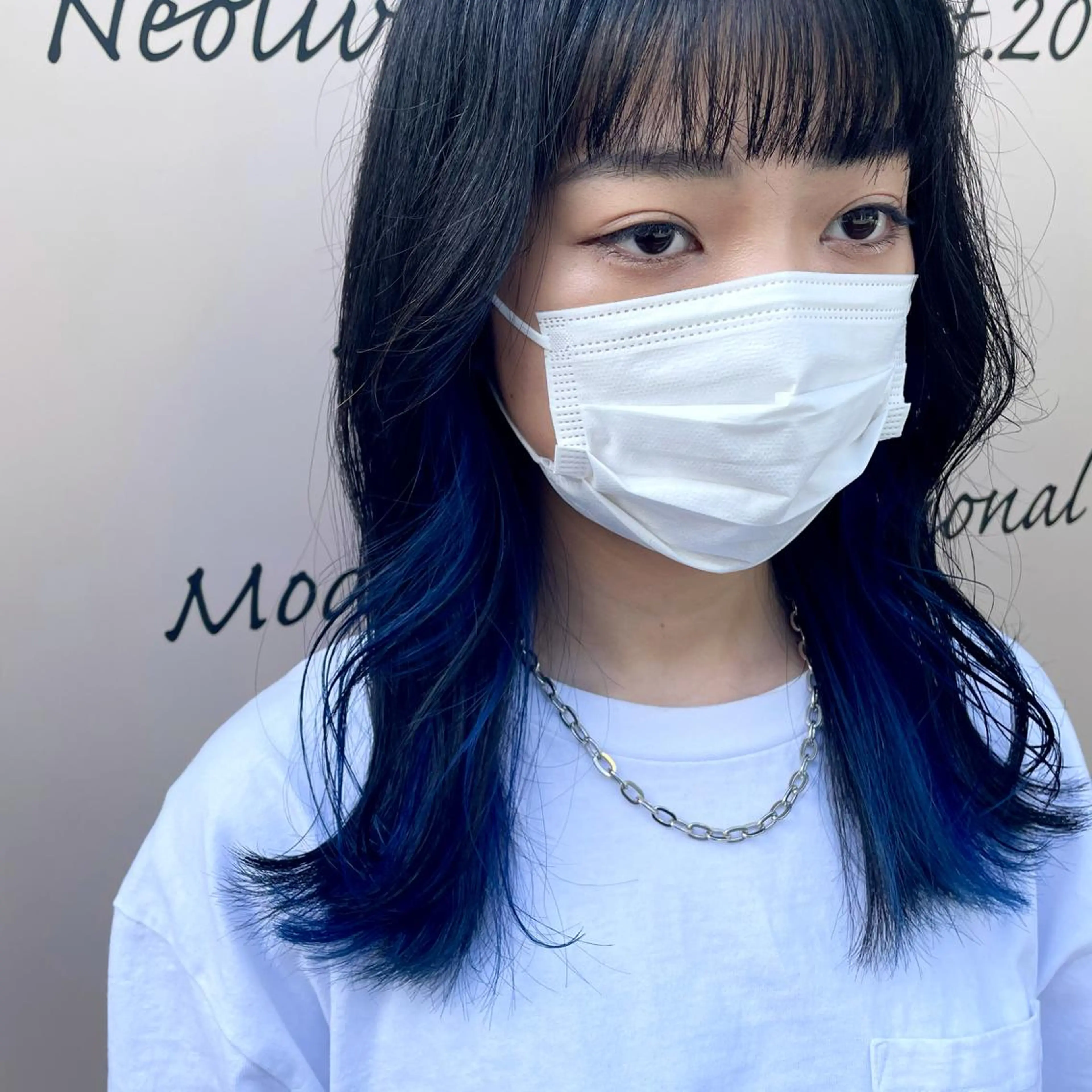 セミロング カラー スナコザワ レナのヘアスタイル