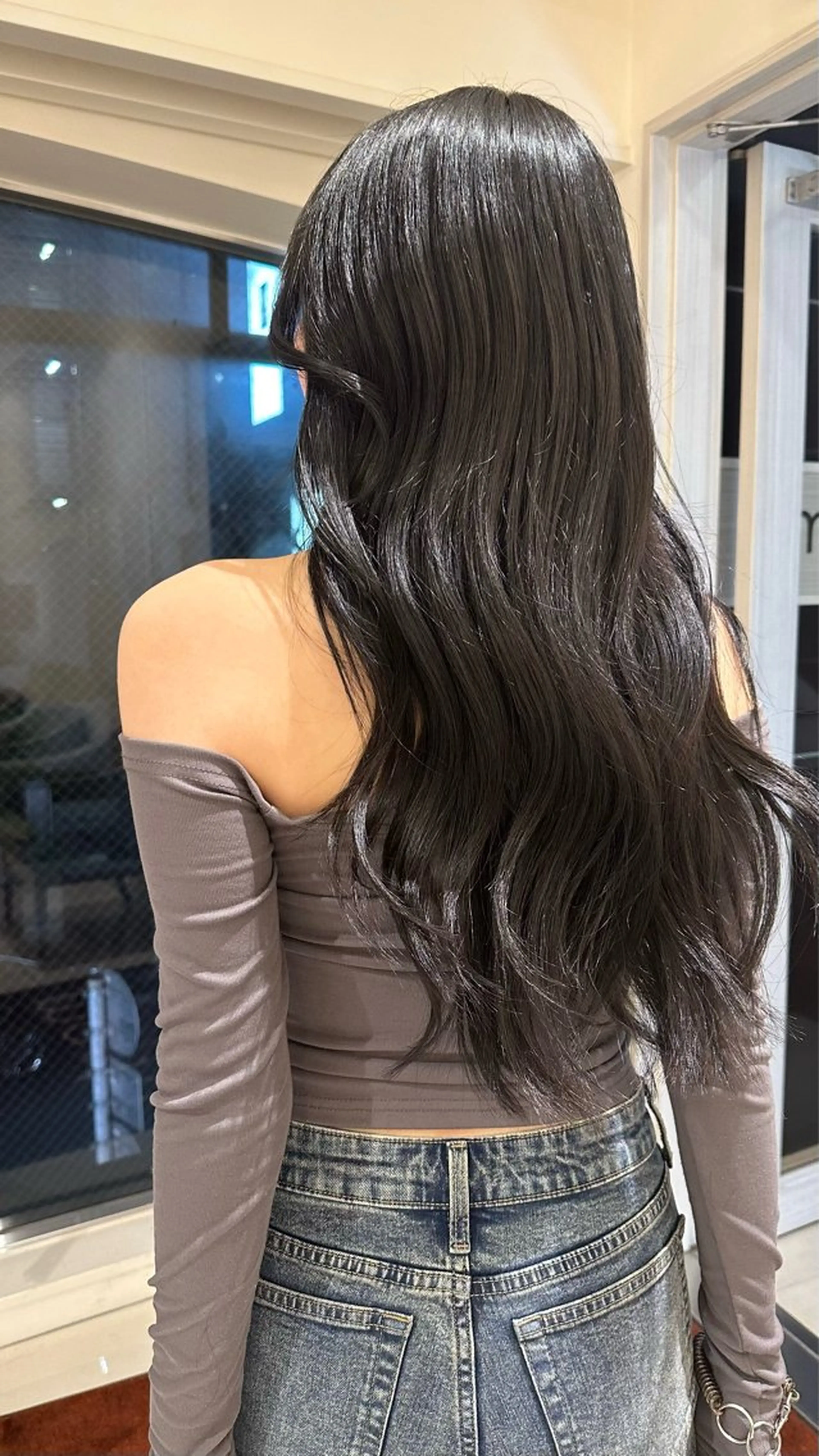 ロング カラー ブラウンカラー オリーブブラウン 🤎ハイライト/ 艶カラー/銀座🤎のヘアスタイル