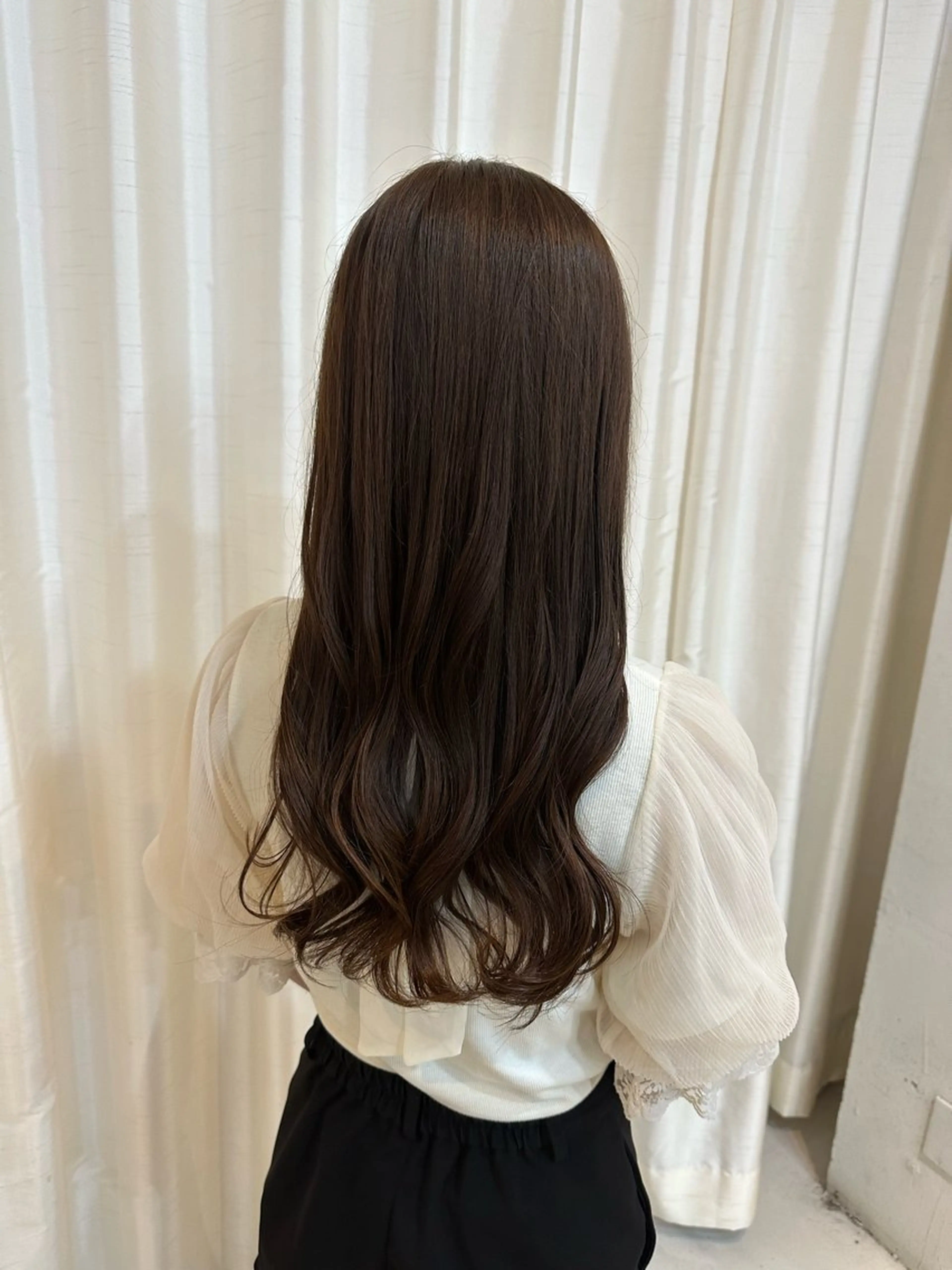 ロング カラー ブリーチ ブリーチなしカラー 門手 菜々子のヘアスタイル