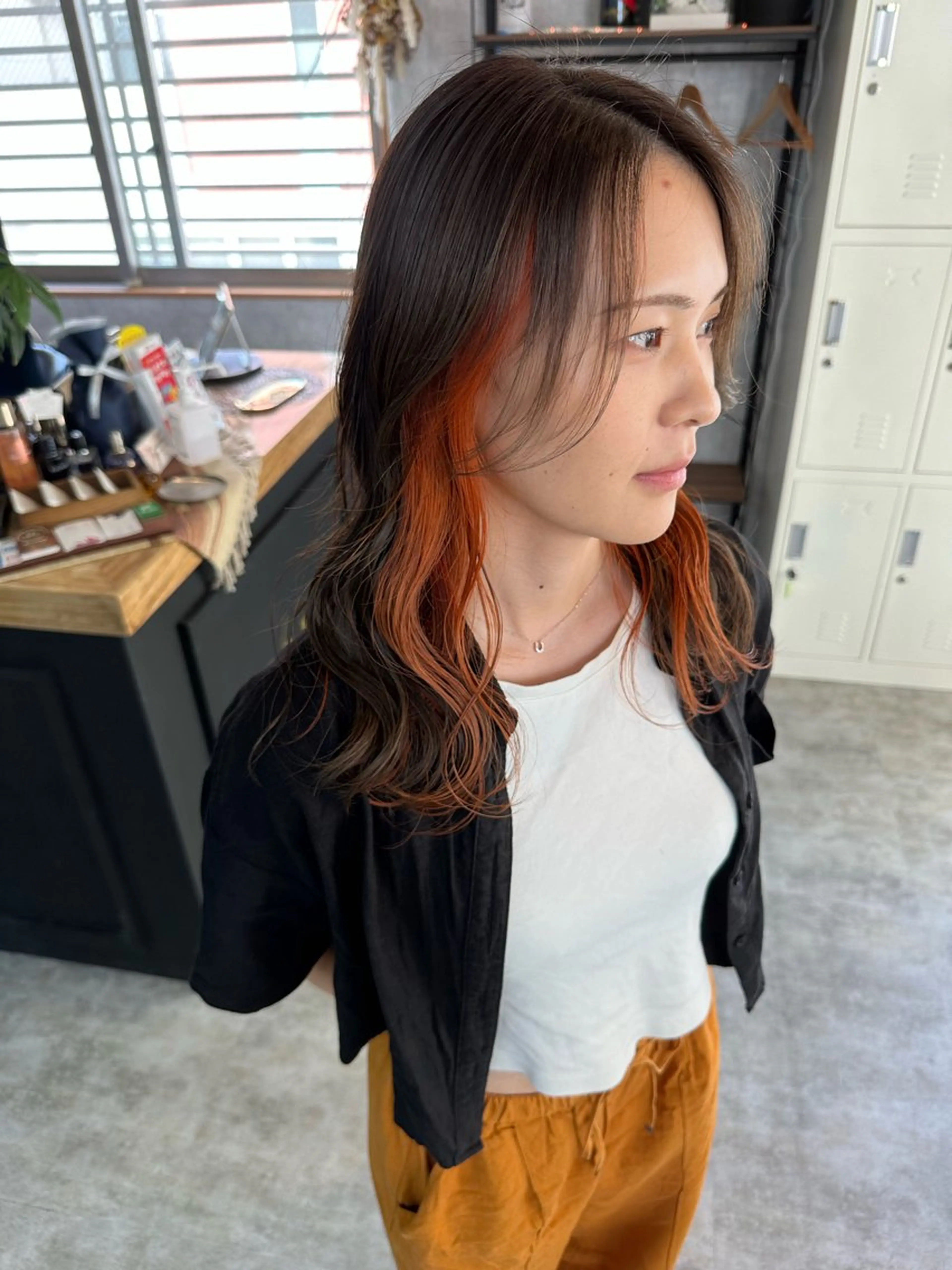 ミディアム 切りっぱなしボブ ショートボブ ボブ くびれヘア ハイライト ヘアカラー C’LD hair  produce /シールドヘア所属・モテ髪/ボブ/ショー ト/アダチフウトのヘアスタイル