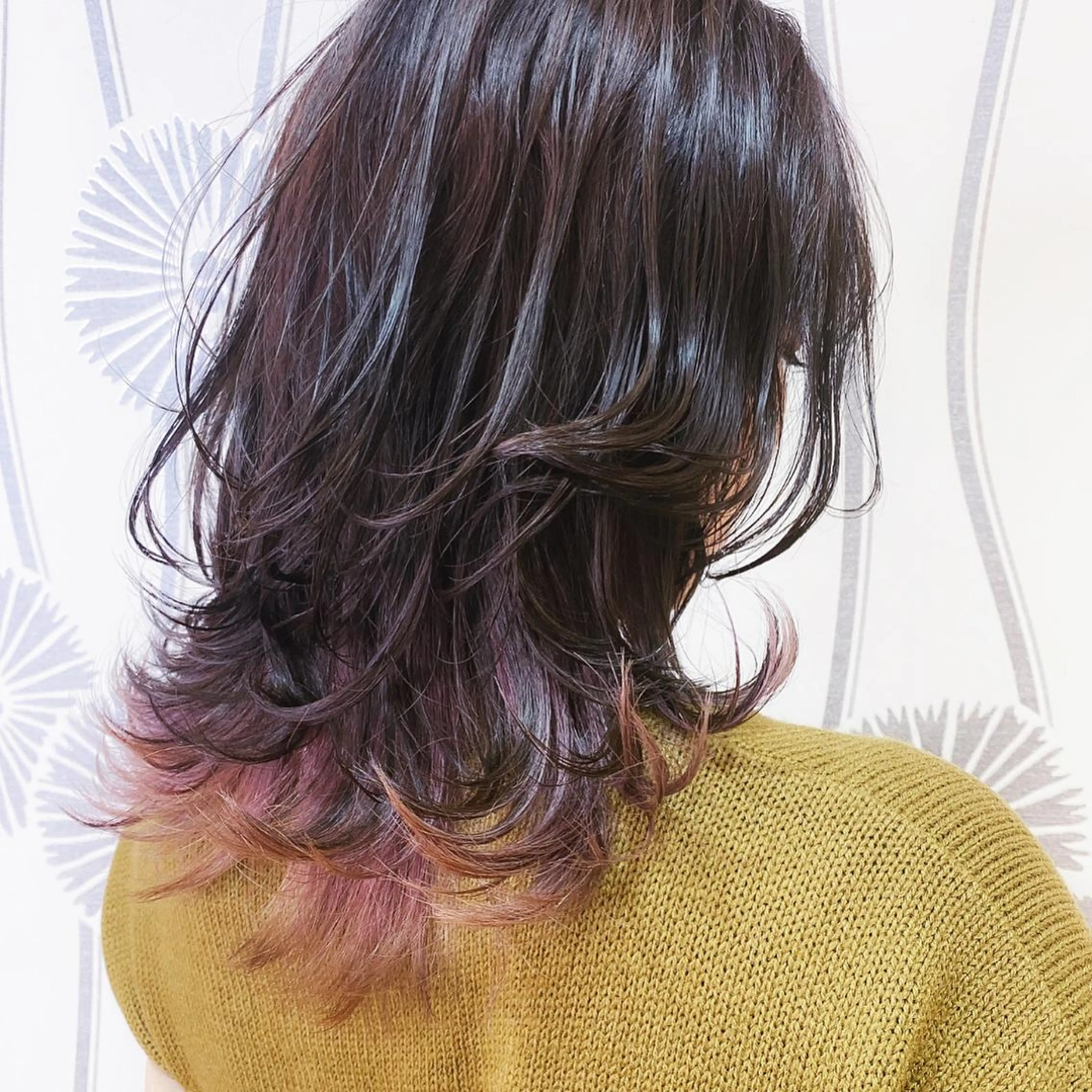 セミロング カラー 大野 あさみのヘアスタイル