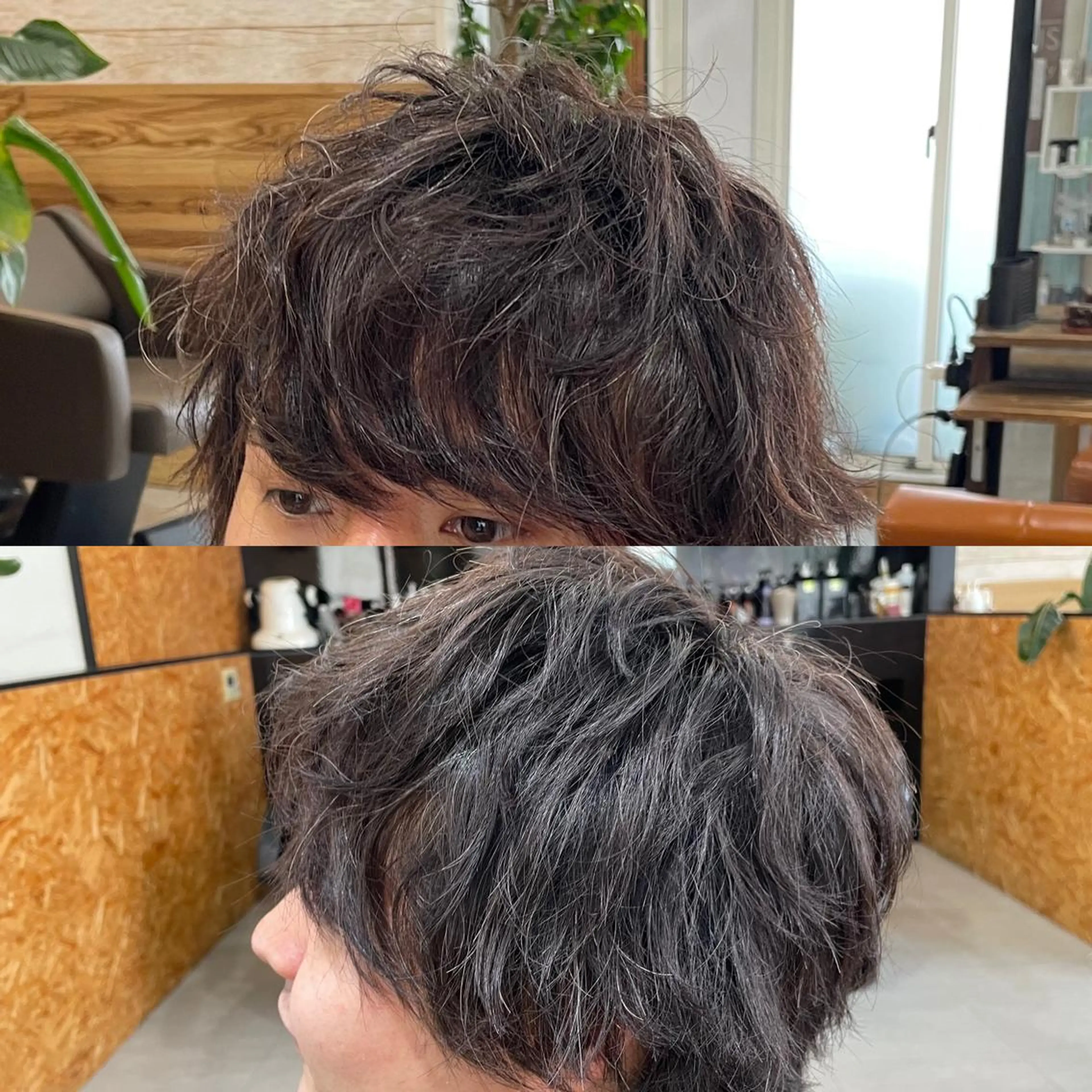 メンズ メンズウルフカット ウルフカット カット かんばら りょーいのヘアスタイル