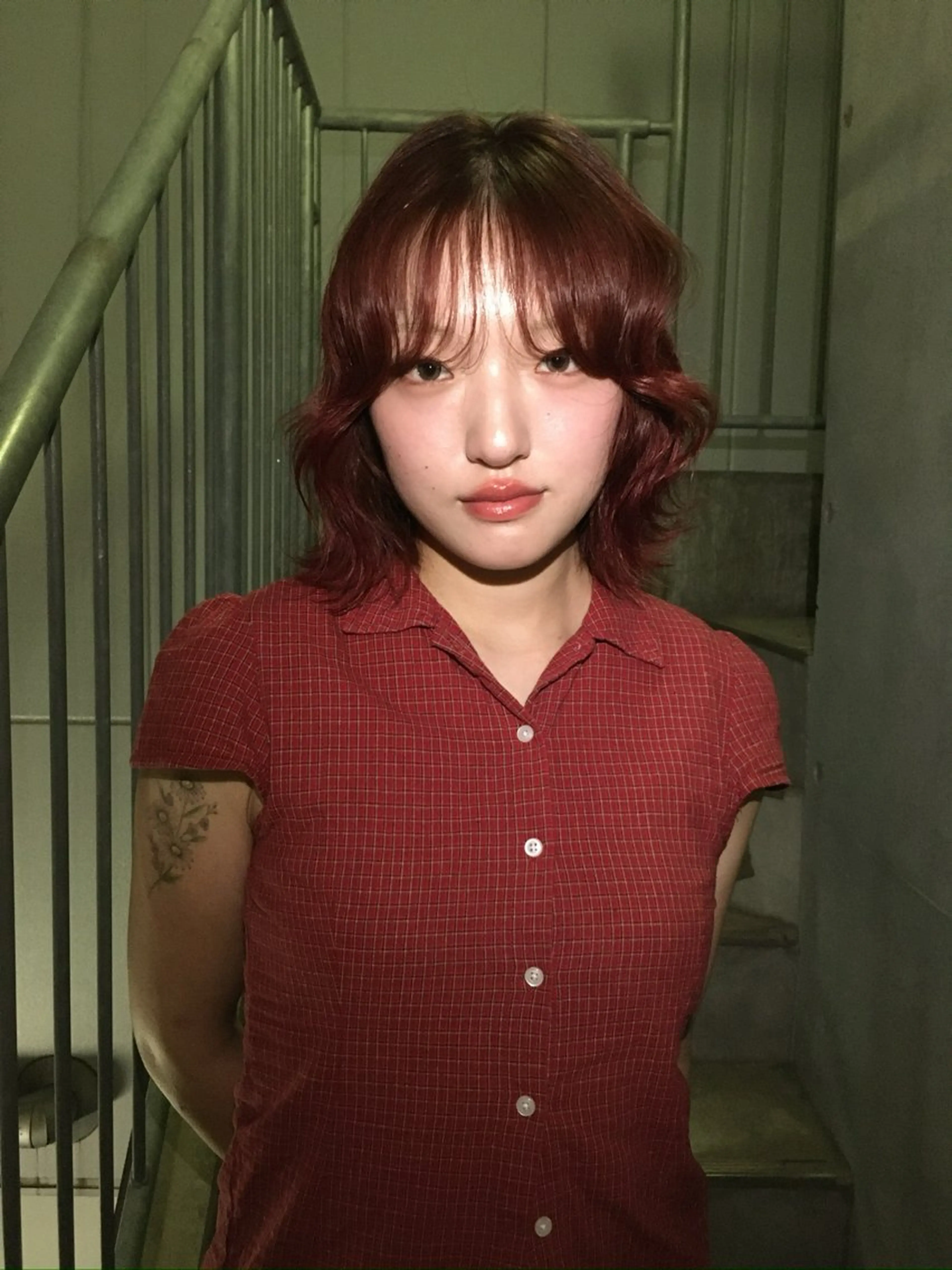 ショート レッドブラウン ヘアカラー トリートメント ヘアセット 【GEEKS】 Momoka🪷のヘアスタイル
