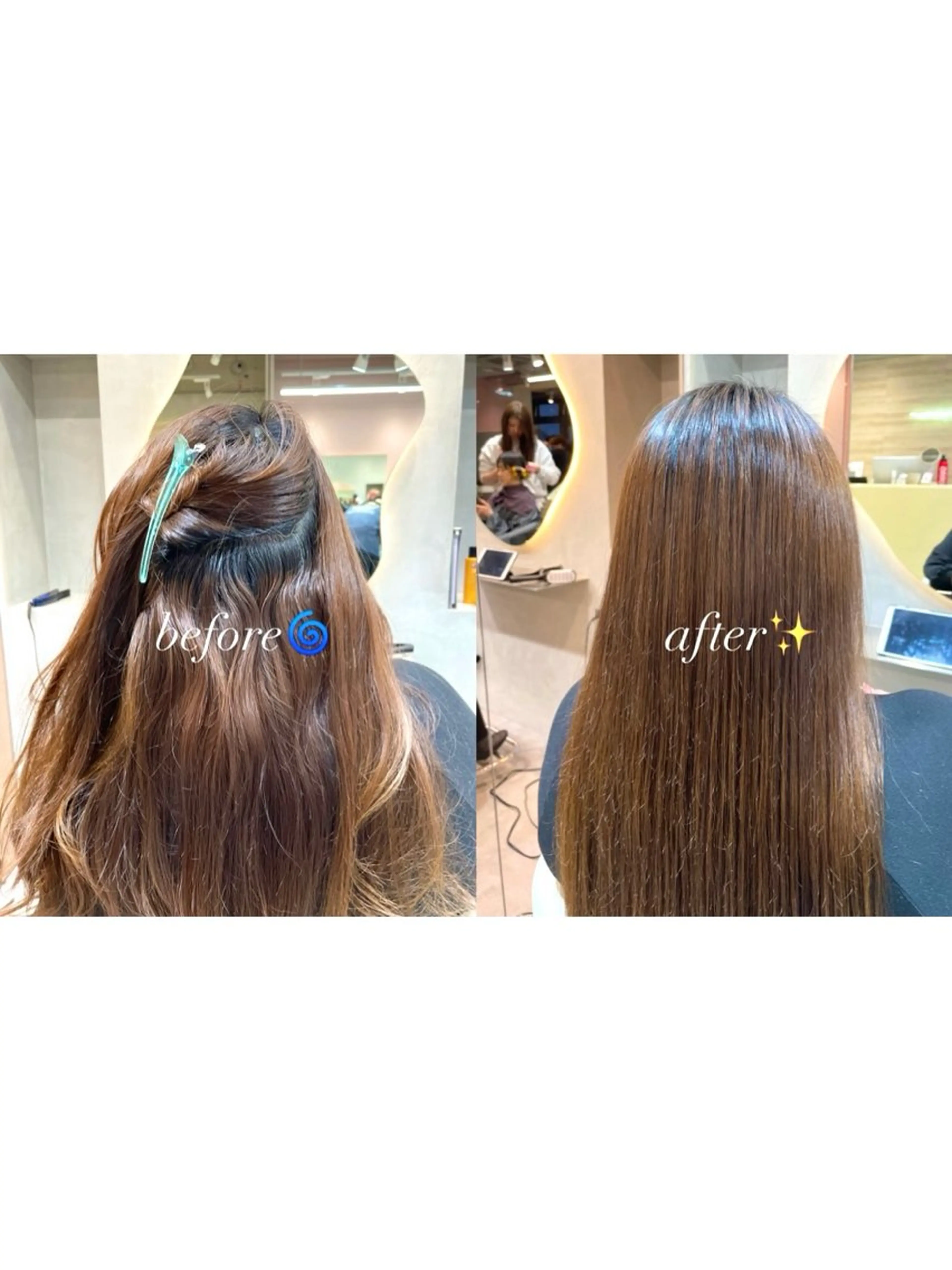 ロング 縮毛矯正 トリートメント 🪽韓国ヘア髪質改善 🪽なるのヘアスタイル