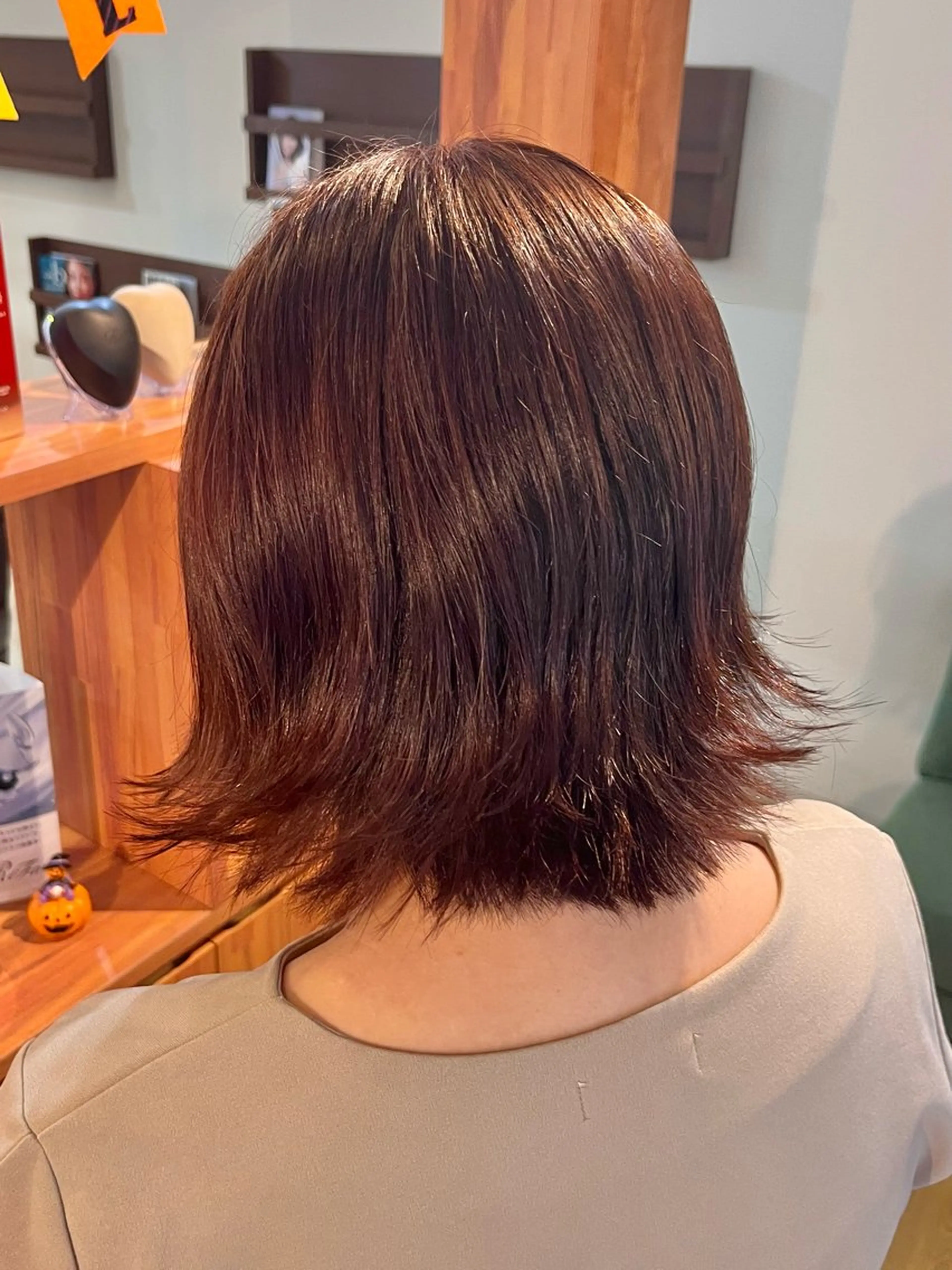 ミディアム カラー ブラウンカラー ピンクカラー ピンクブラウン ヘアカラー 中島 正敏のヘアスタイル