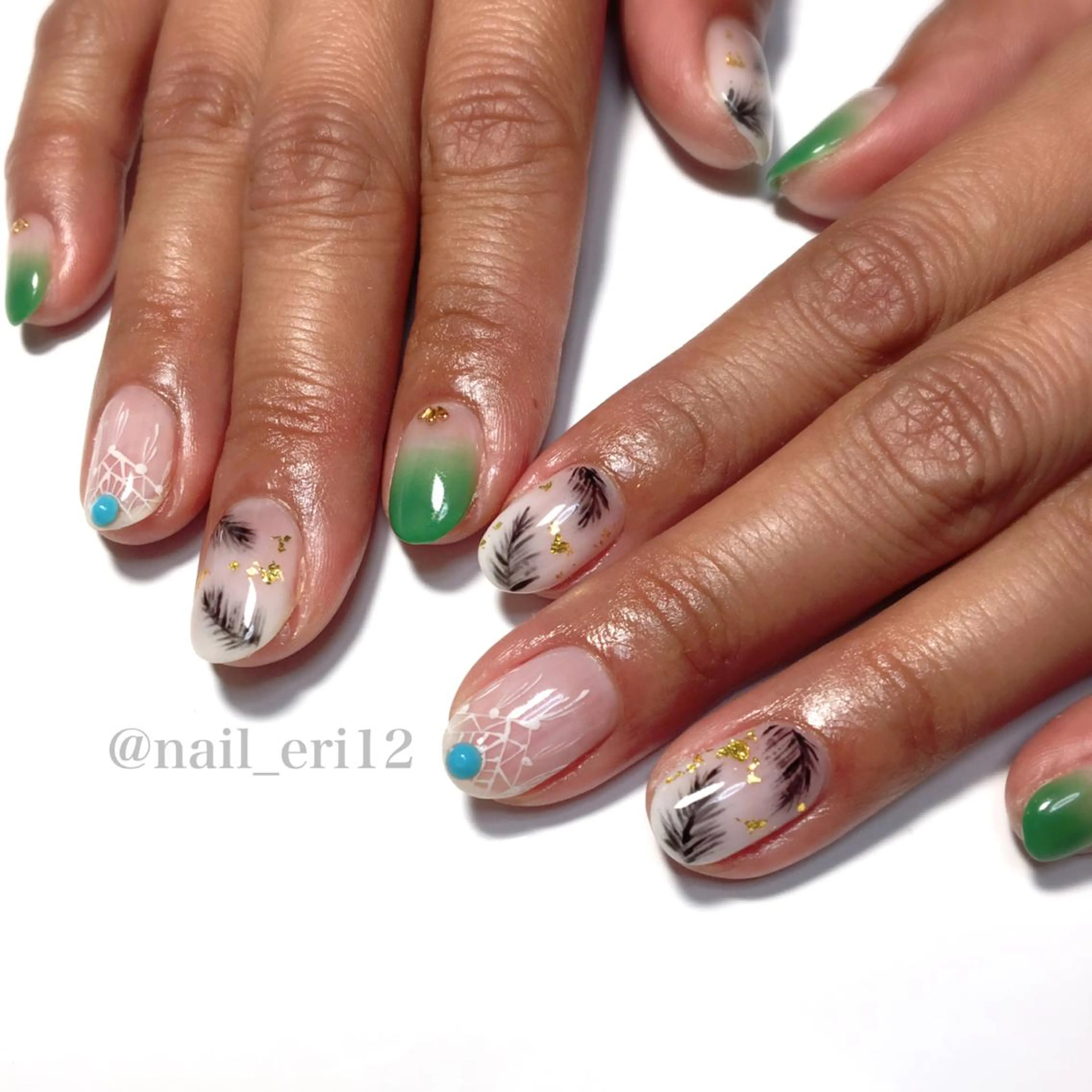 ミディアム ネイル nail salon &e eriのネイルデザイン