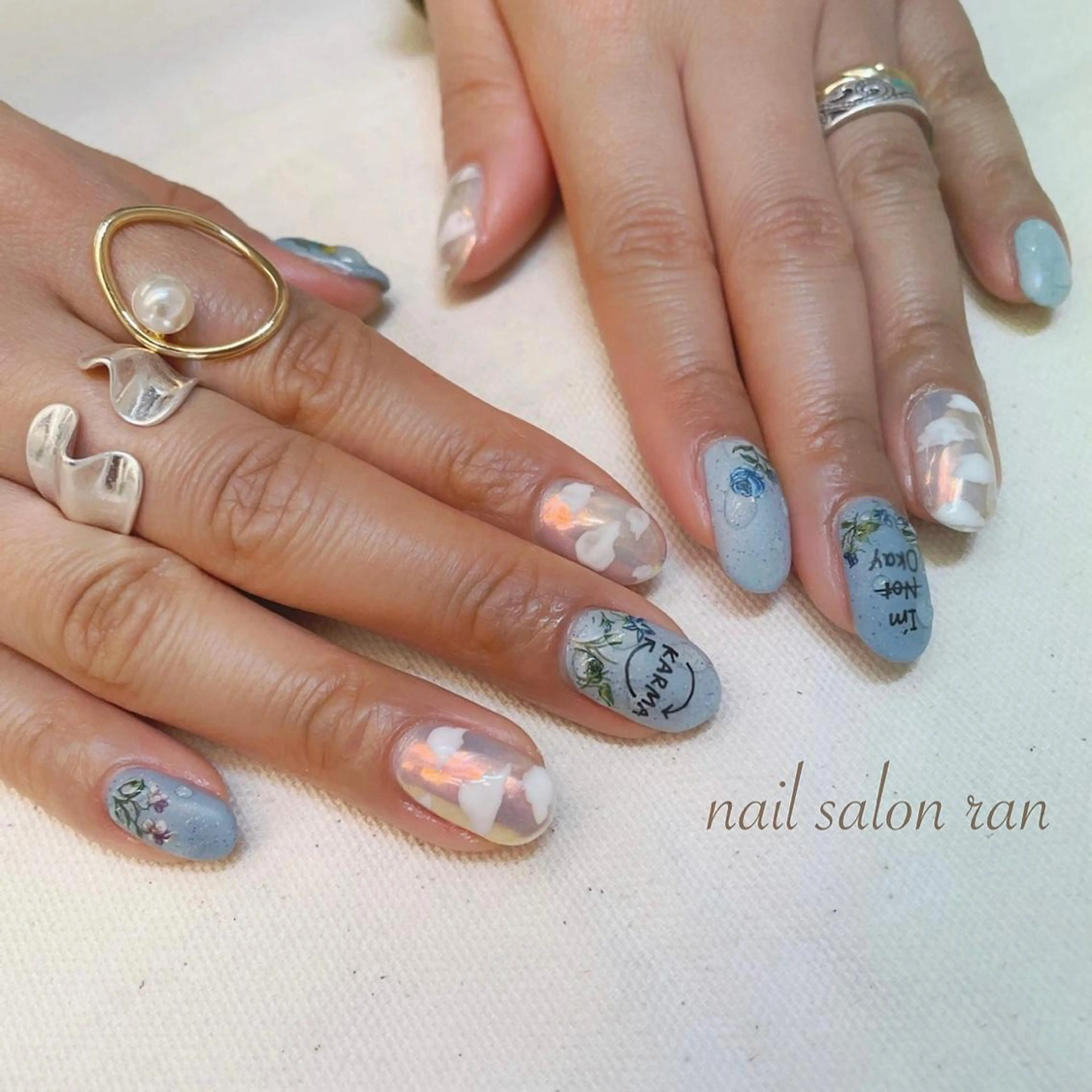 ネイル 持ち込み ハンドネイル nailsalon ranのネイルデザイン