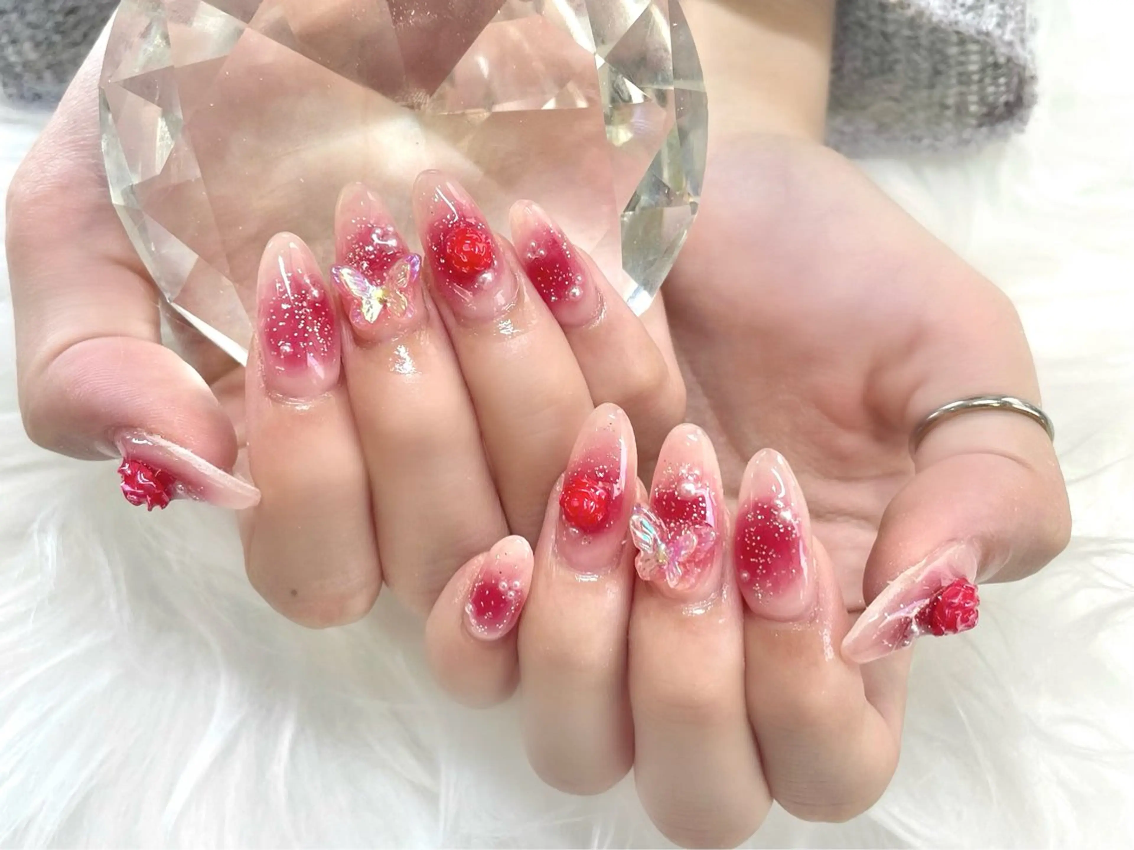 ネイル ラメ(グリッター) ハンドネイル e-up by boss所属・e-up nail Arisaのネイルデザイン