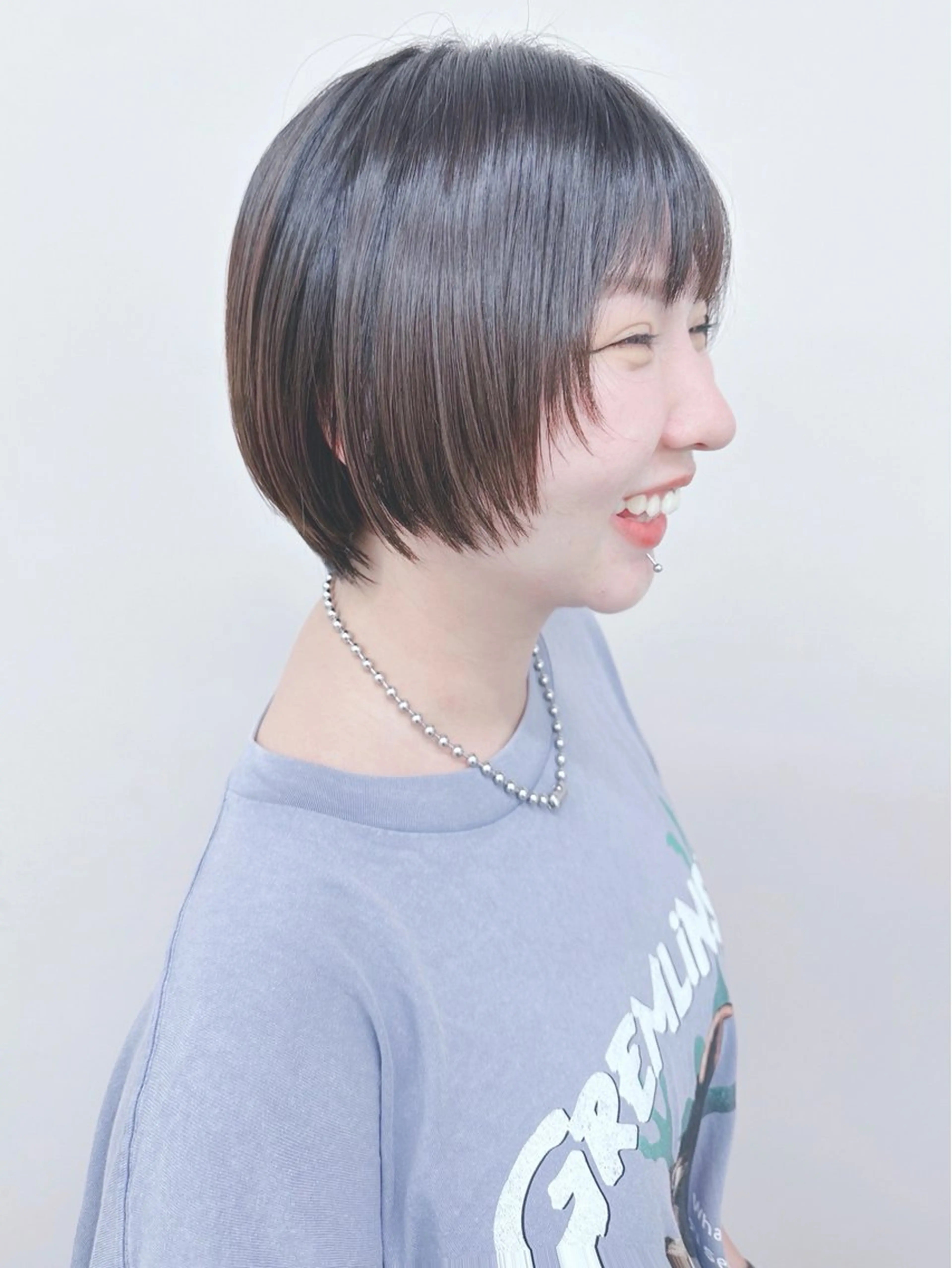 ショート パーマボブ/丸みボブ /くせ毛/とういのヘアスタイル