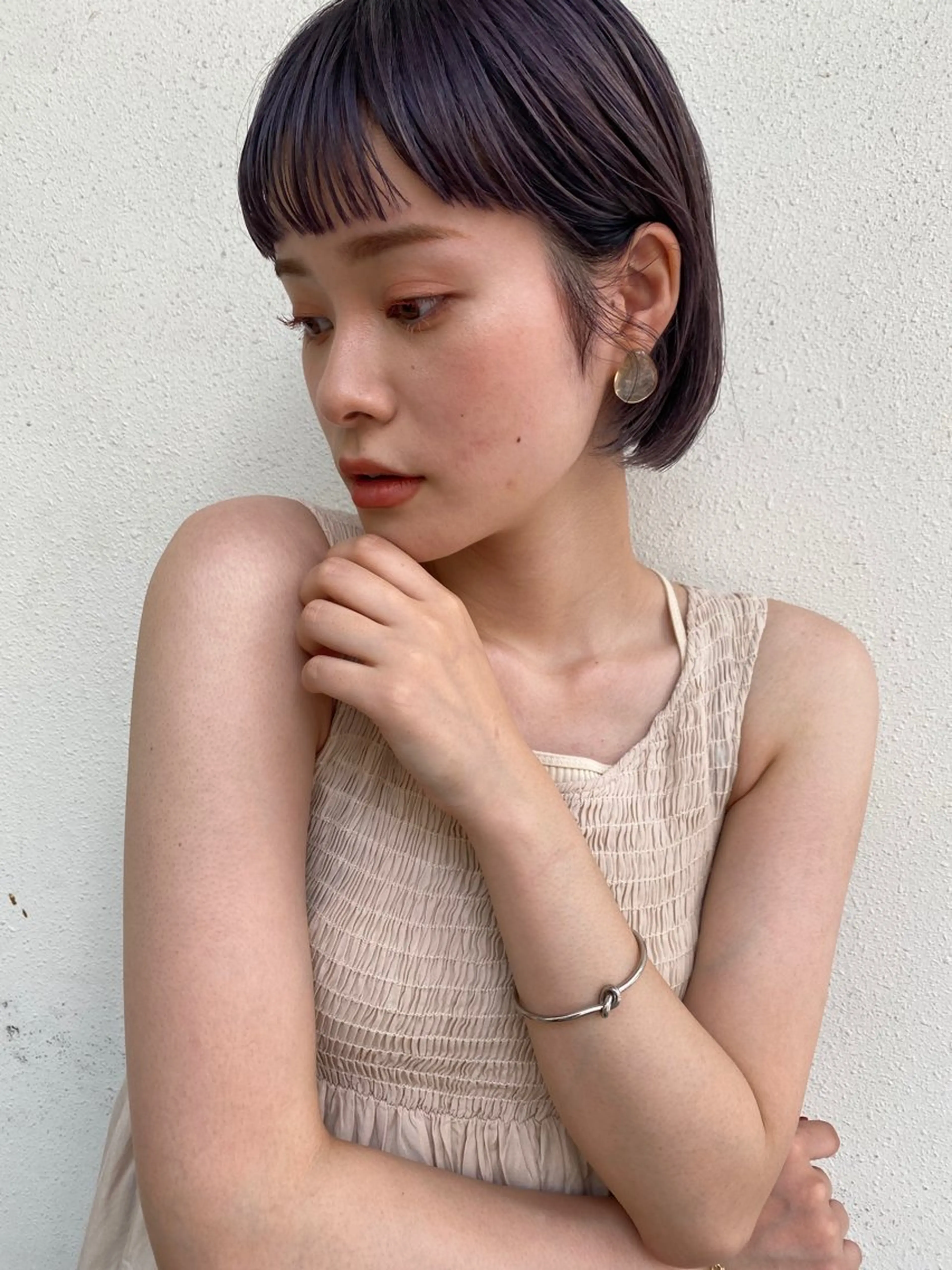 ショート カラー パーマ ヘアアレンジ レイヤー/ 透明感カラー/マドカのヘアスタイル