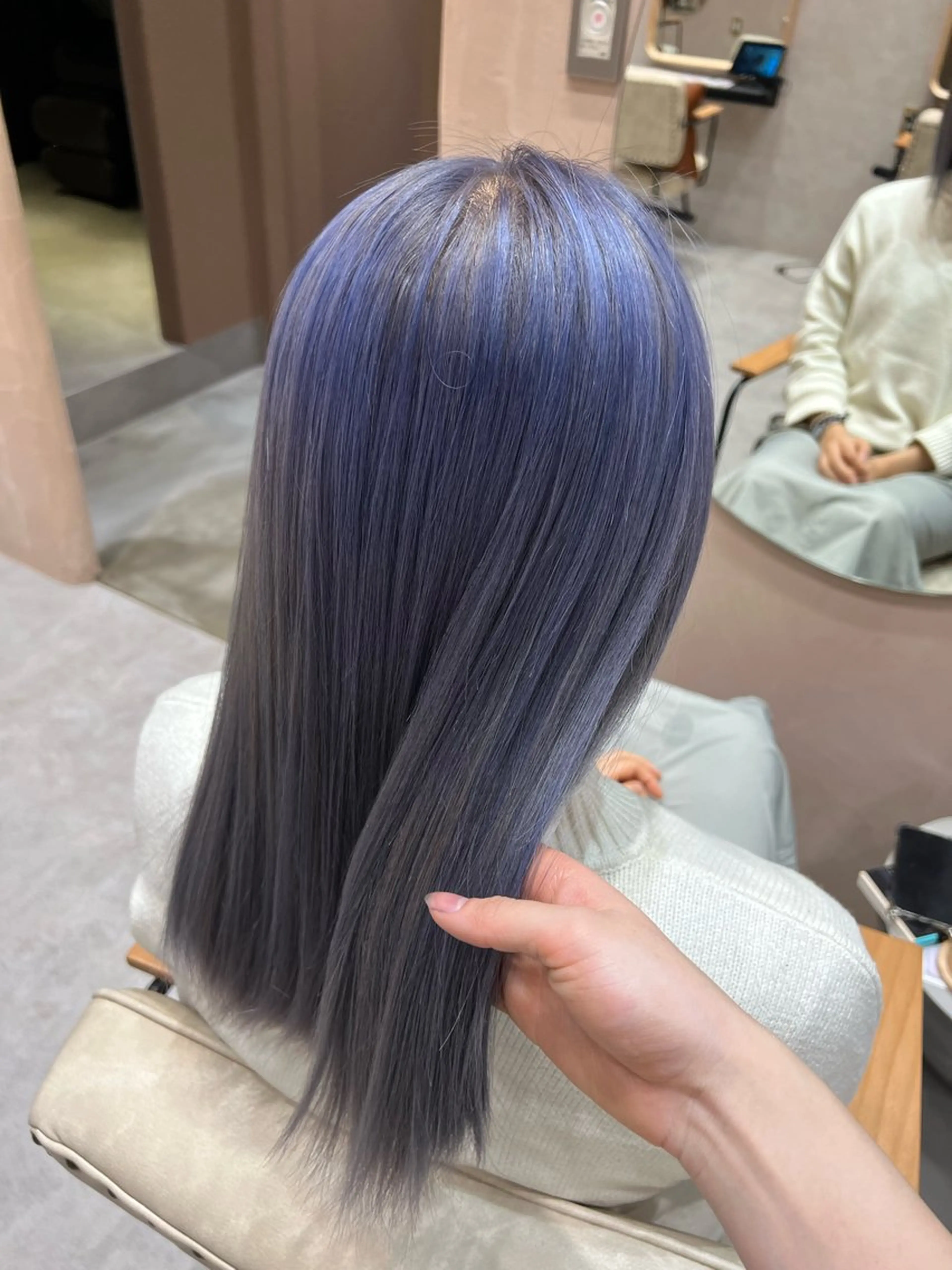 ロング カラー ブリーチ ハイトーンカラー パープルカラー ヘアカラー トリートメント 透明感/明るめ ヘア/kazui🐈のヘアスタイル