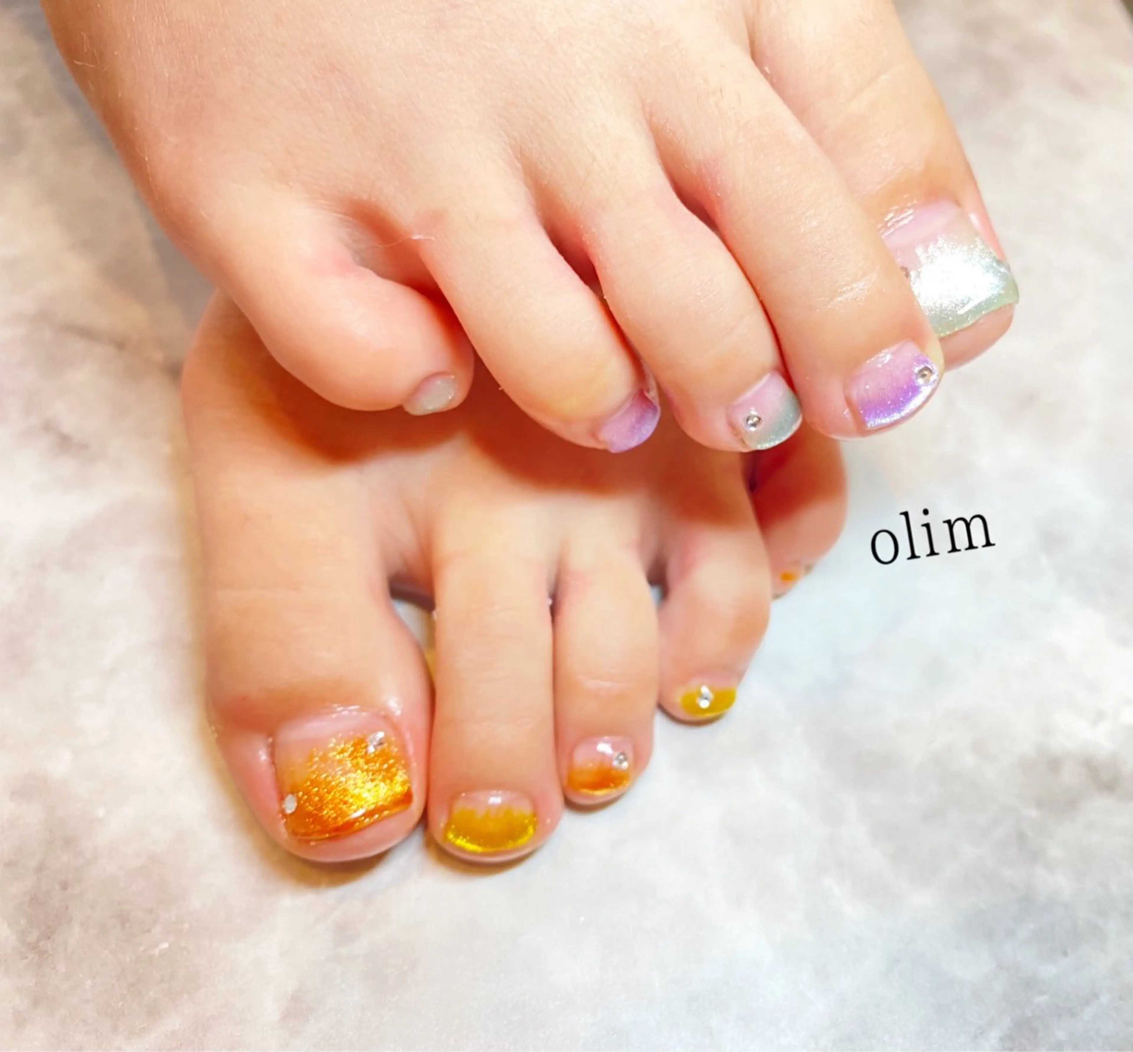 ネイル グラデーション マグネットネイル olim nailspaceのネイルデザイン
