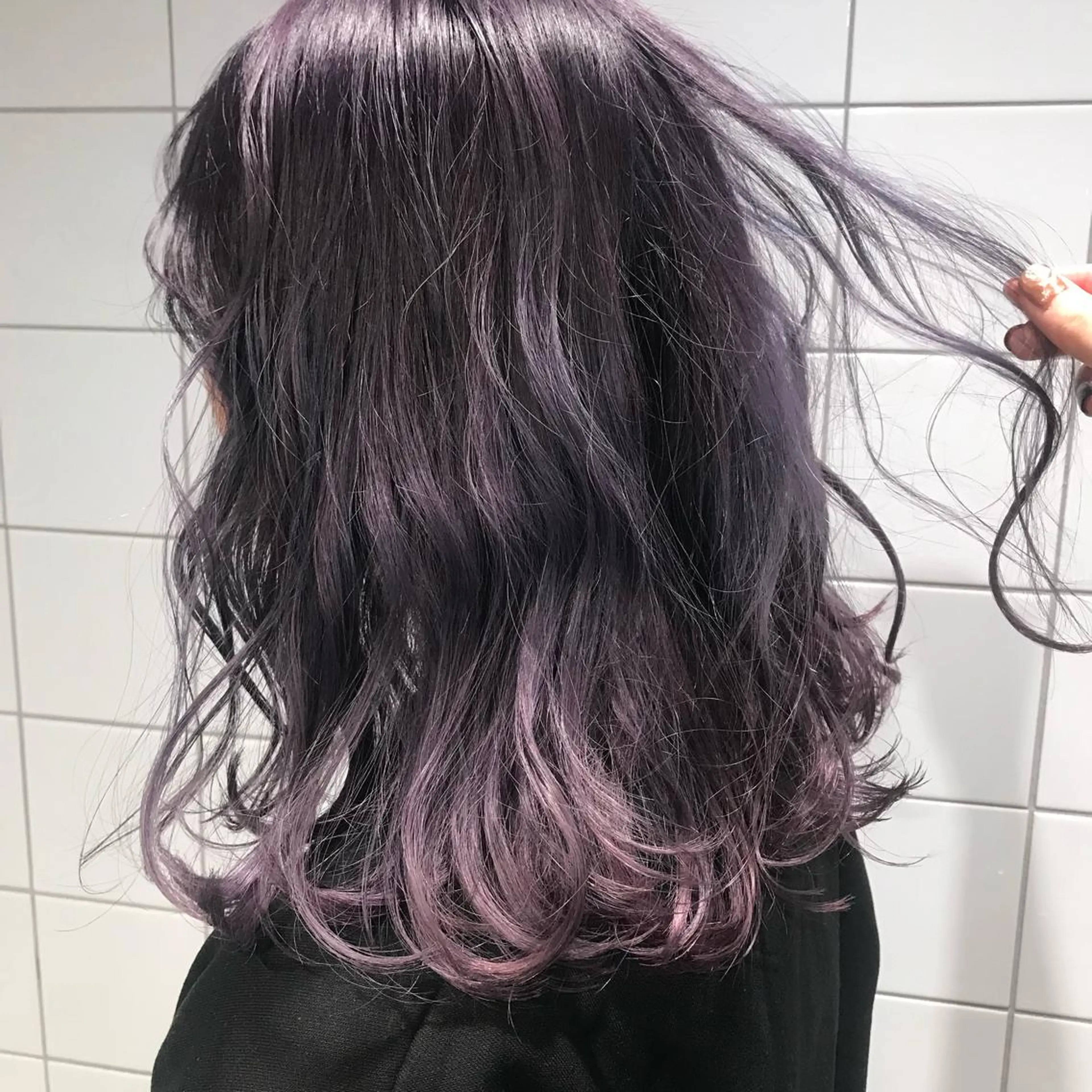 ミディアム カラー グラデーションカラー ラベンダーカラー ヘアカラー トリートメント ヘアセット ❤️sai❤️ official❤️のヘアスタイル