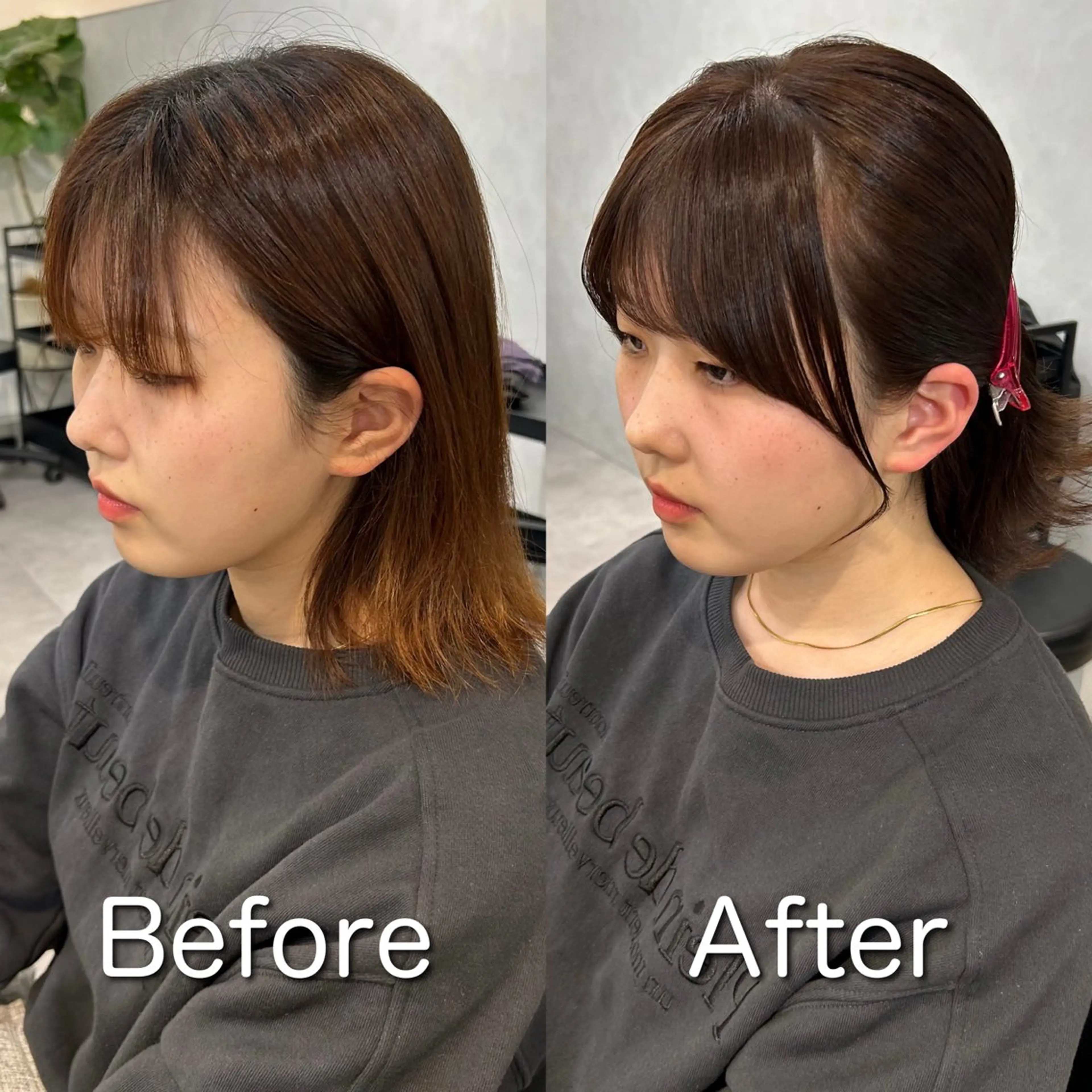 ミディアム 顔周りカット カット ❤️ショートカット ・顔周りカット❤️のヘアスタイル