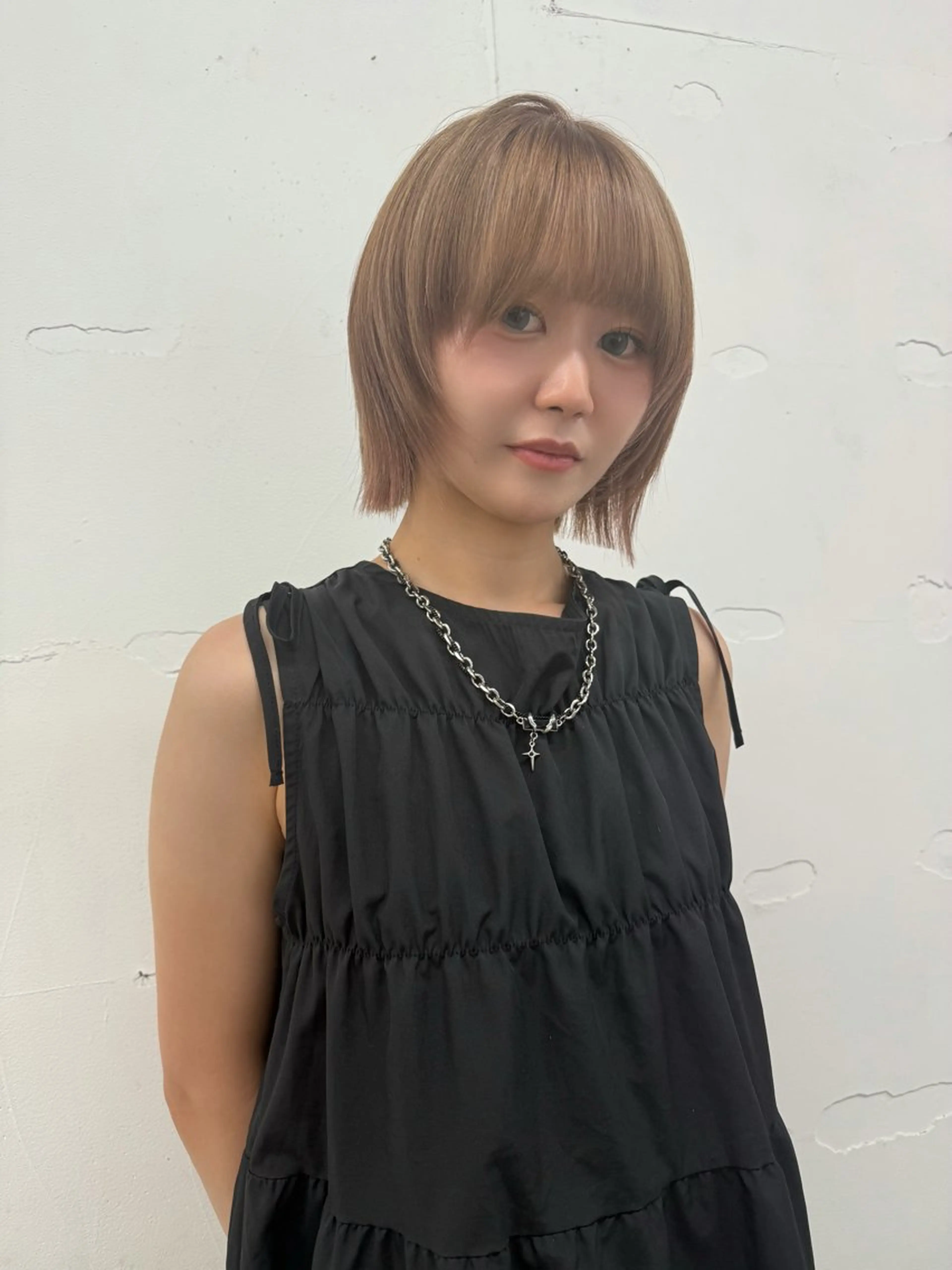 ショート カット ヘアカラー 【pia】 リサコ/ボブ/縮毛のヘアスタイル