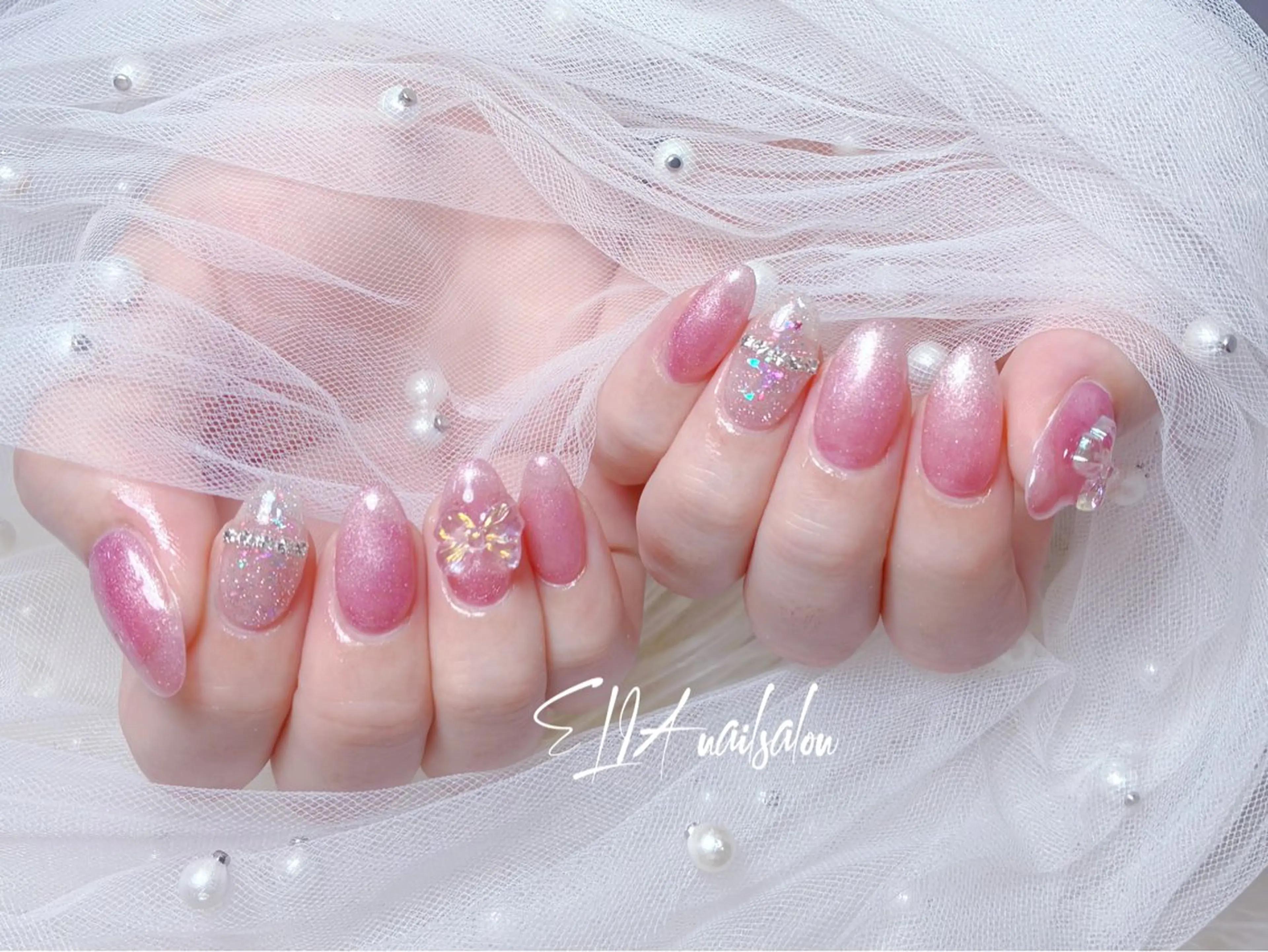 ミディアム ハンドネイル ハンドケア ELIA【エリア】 nailsalonのネイルデザイン