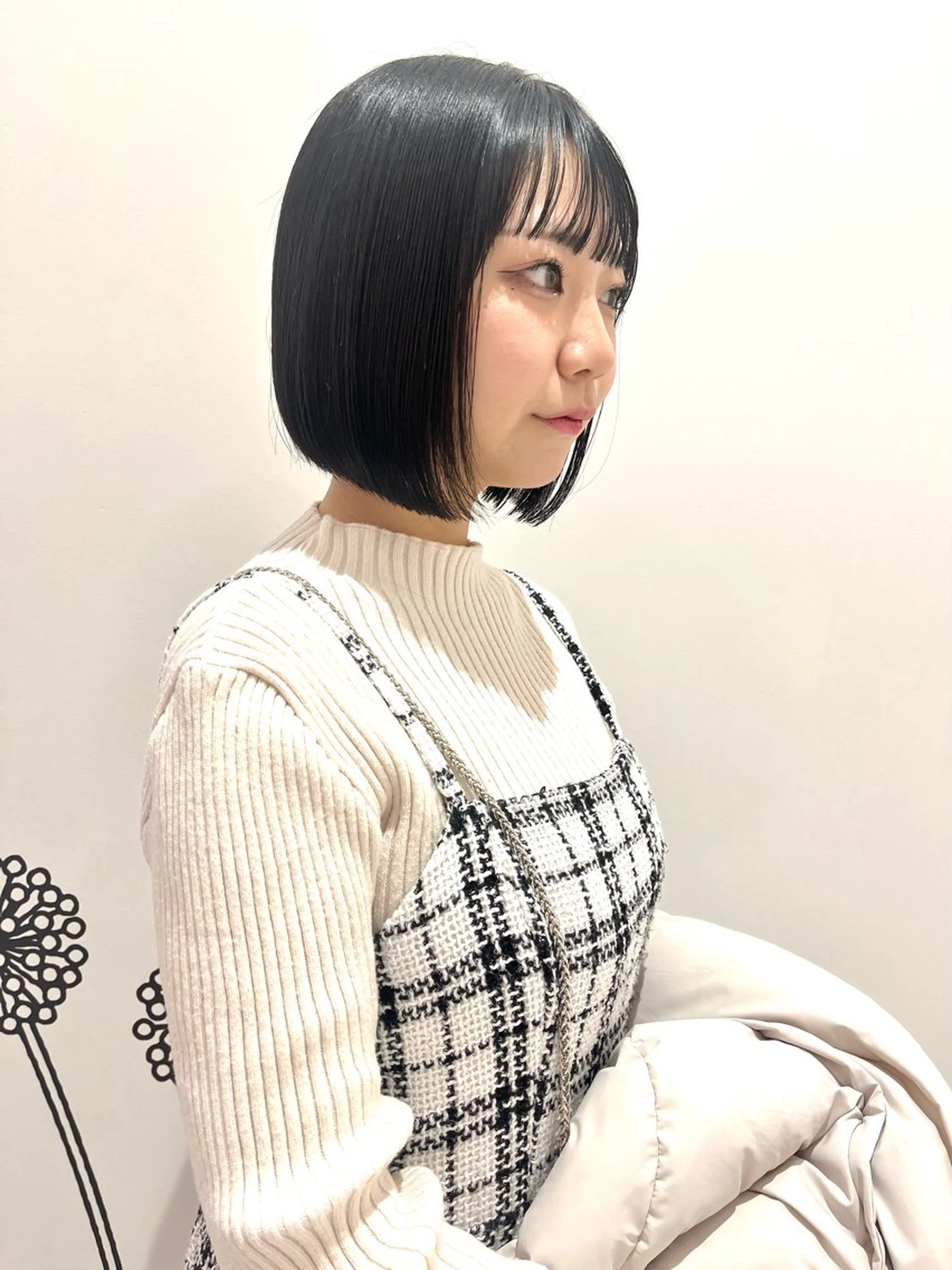 ショート カラー ヘアアレンジ 黒髪 ボブ カット ヘアカラー トリートメント ヘアセット 🌷ボブ/髪質改善 ストレートのヘアスタイル