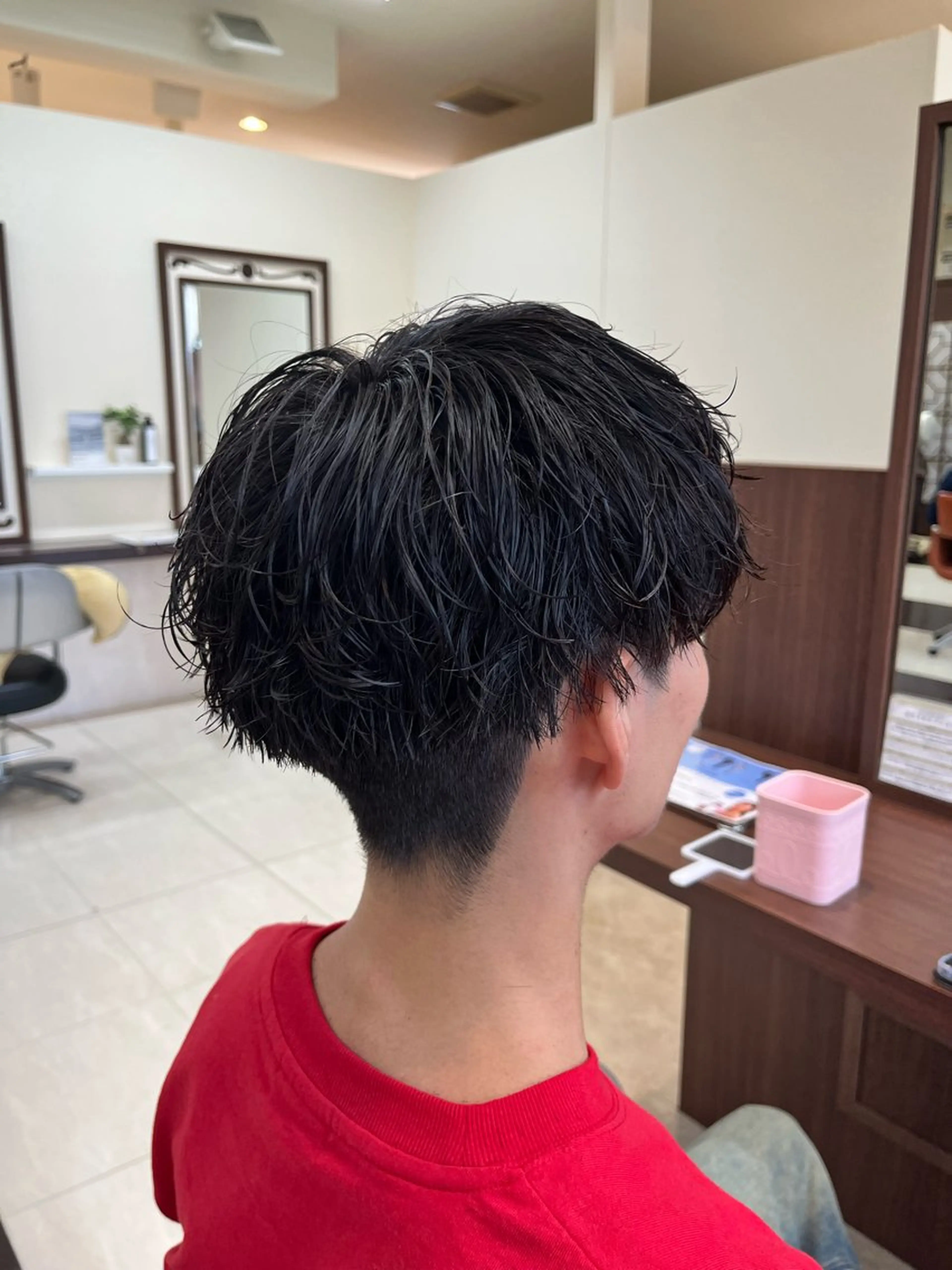 ショート パーマ メンズ メンズパーマ カット パーマ ヘアセット AROH  men's cut&men's perm 船橋店所属・🧊メンズ特化🧊 高木航希のヘアスタイル