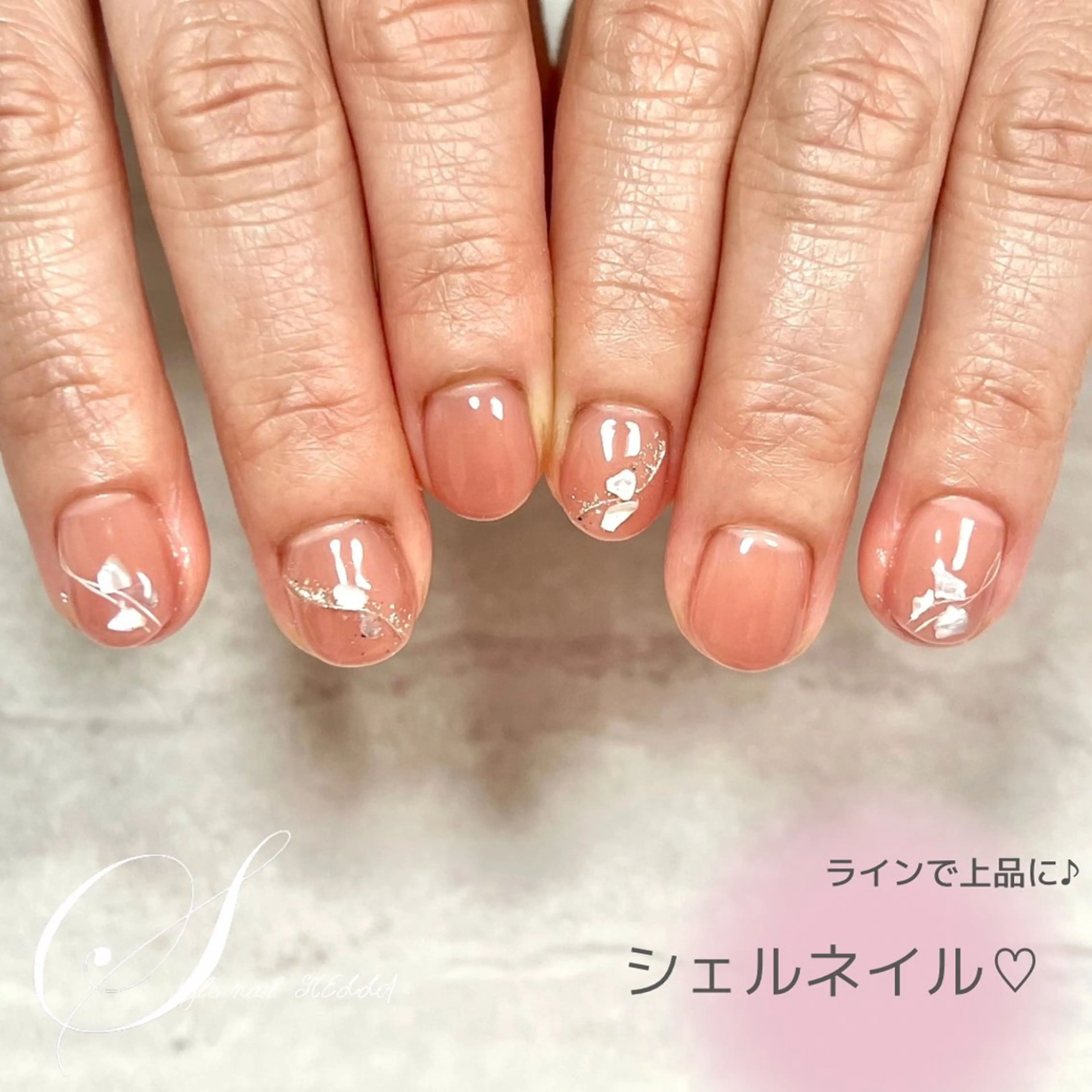 ネイル ミラーネイル ハンドネイル ステラ marikominoのネイルデザイン