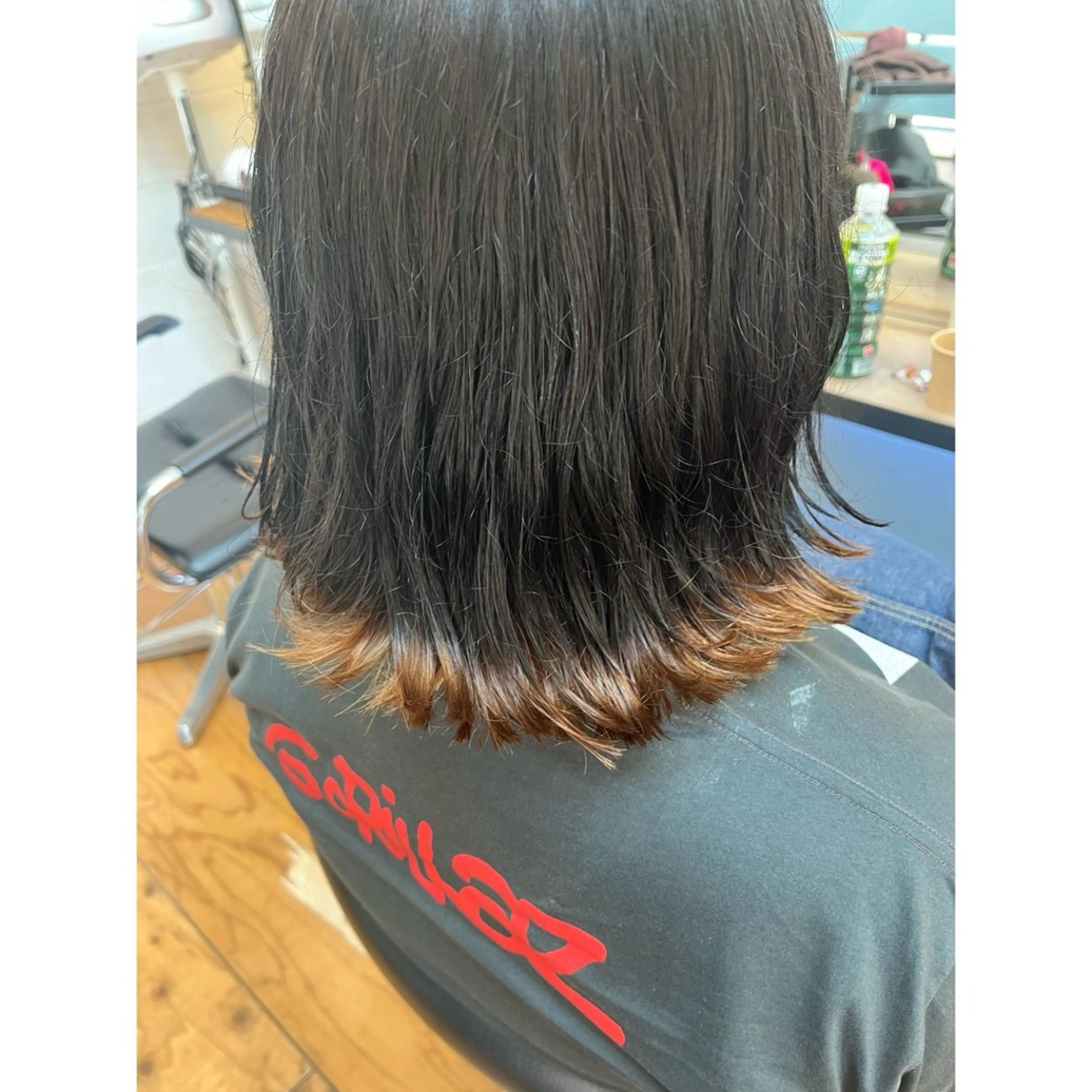 ミディアム カラー ブリーチ ボブ Lagom なかだのヘアスタイル