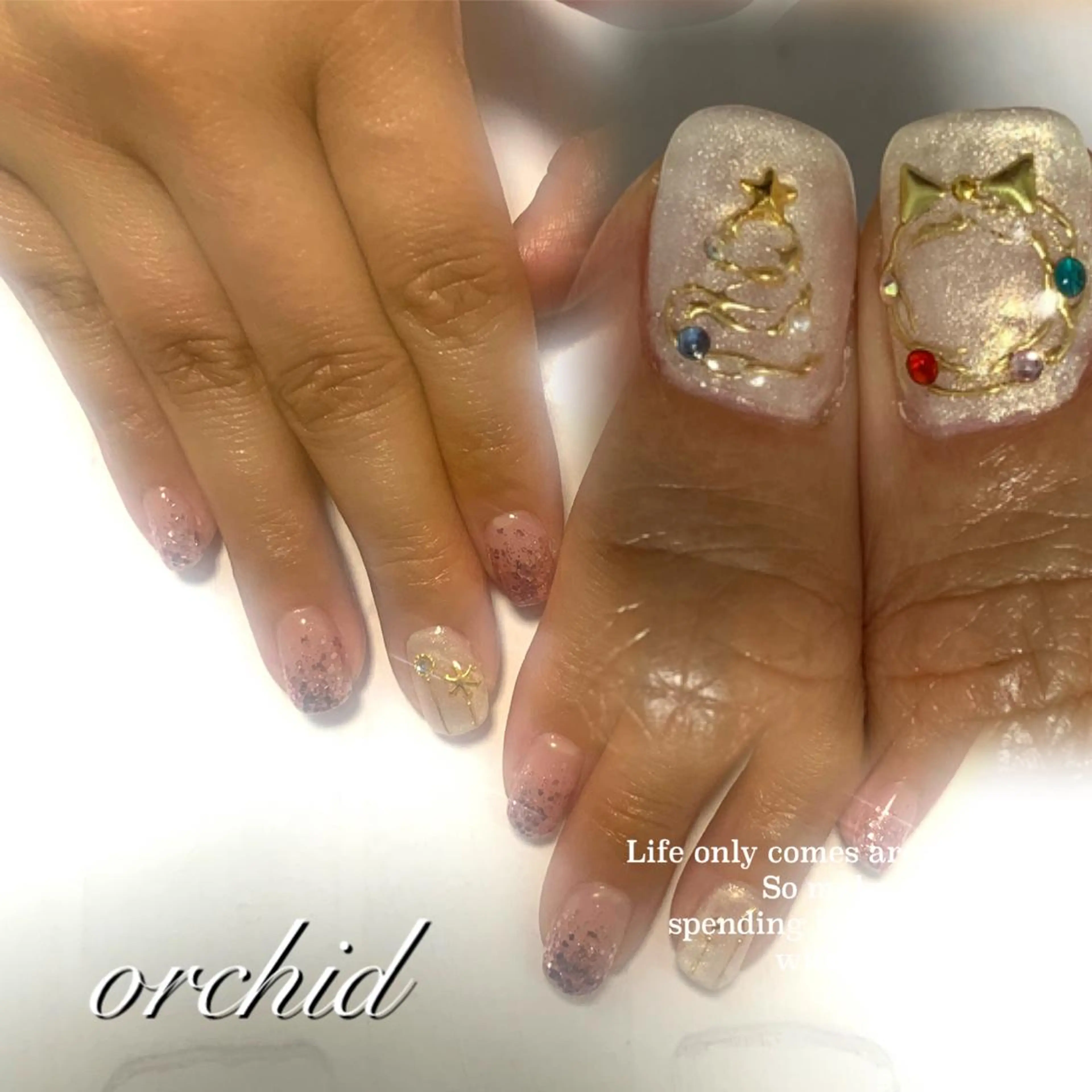 ネイル 冬ネイル クリスマス orchid ♡オーキッドのネイルデザイン