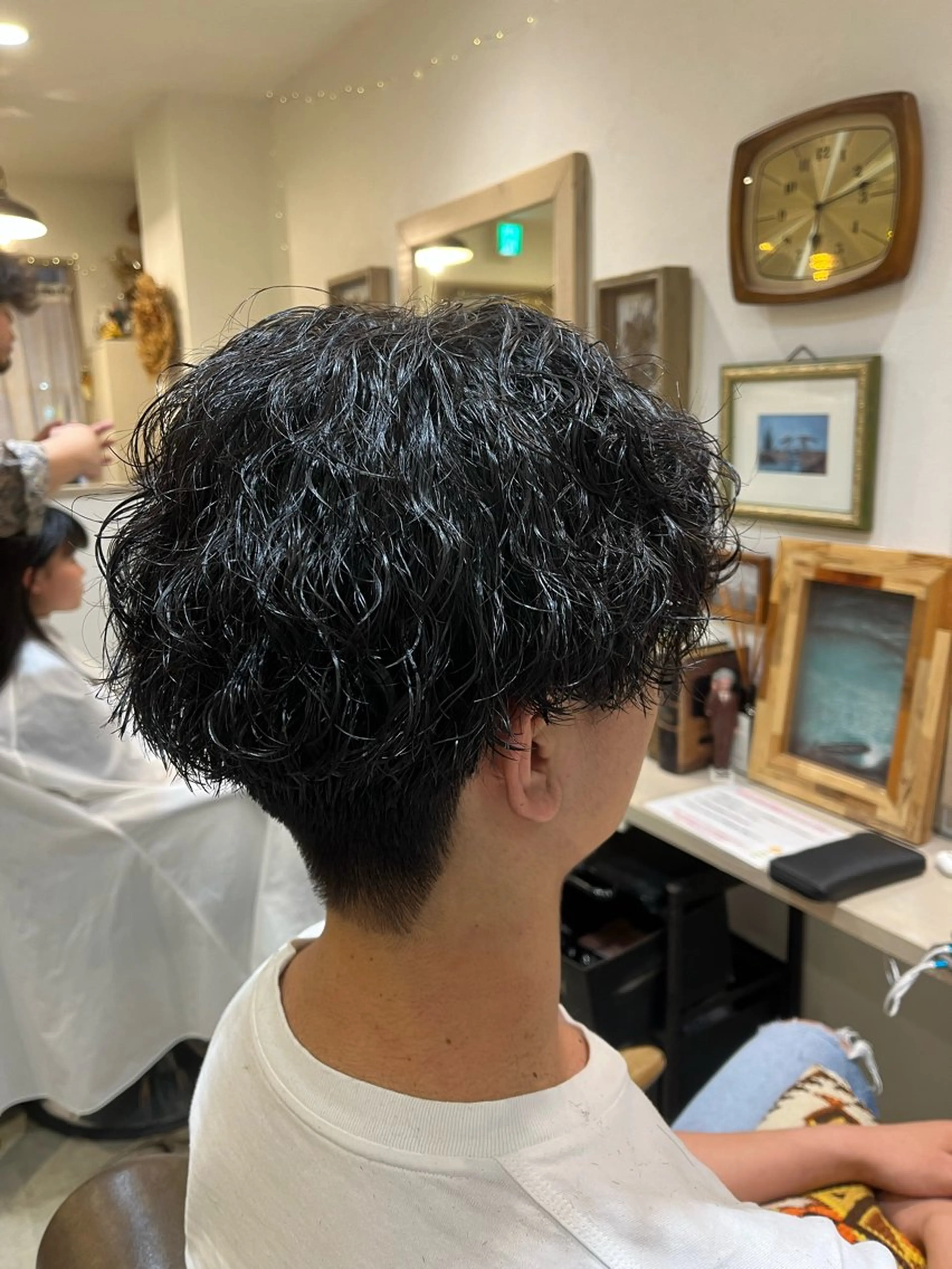 ショート パーマ メンズ マッシュ メンズパーマ カット パーマ Lamp所属・🌀メンズパーマ🌀 🐏丸山祐宇🐏のヘアスタイル