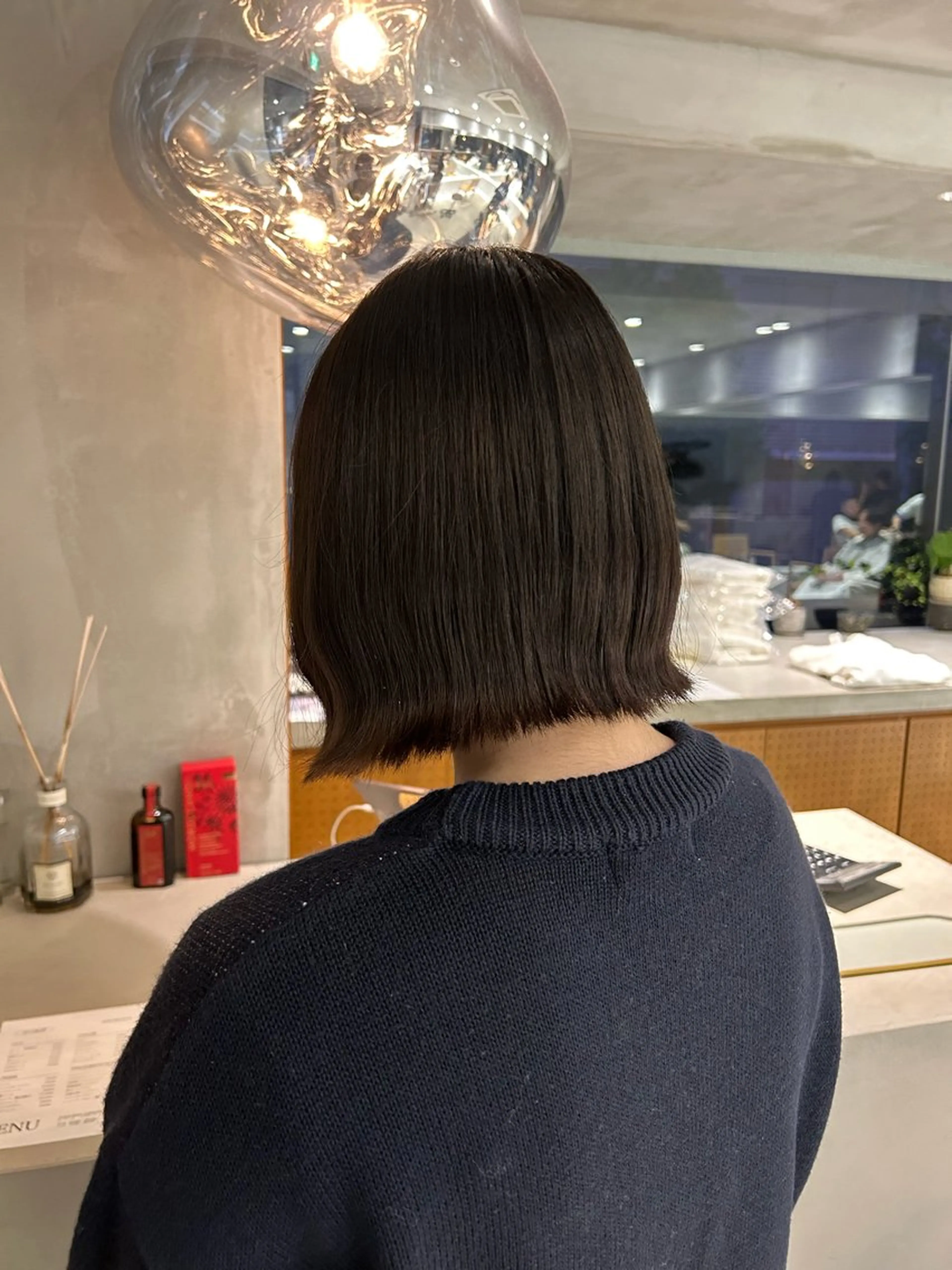 ミディアム カラー 馬場 菜乃夏のヘアスタイル
