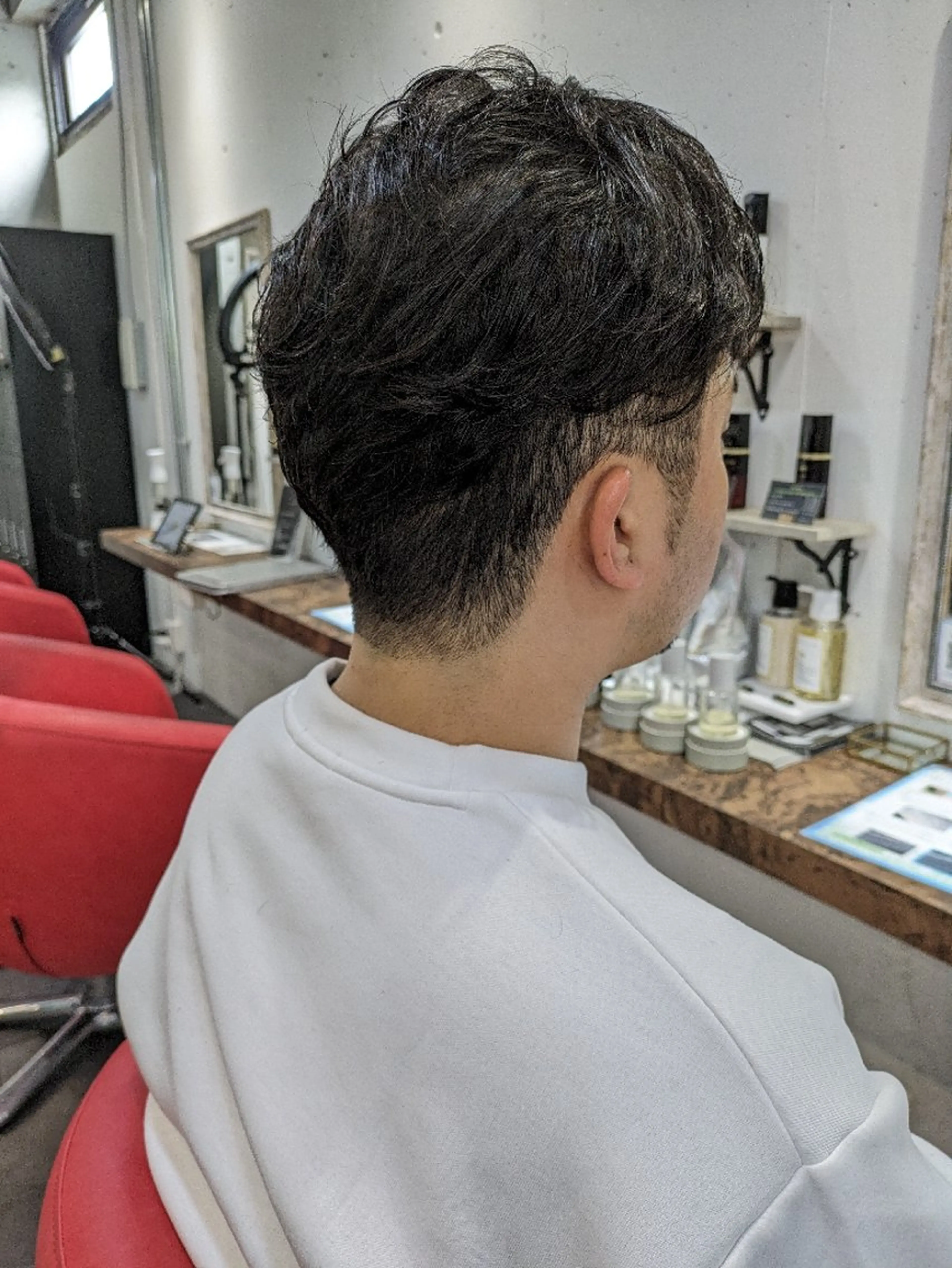 ショート パーマ メンズ メンズパーマ くせ毛 ニュアンスパーマ カット パーマ KUGE AKIFUMIのヘアスタイル
