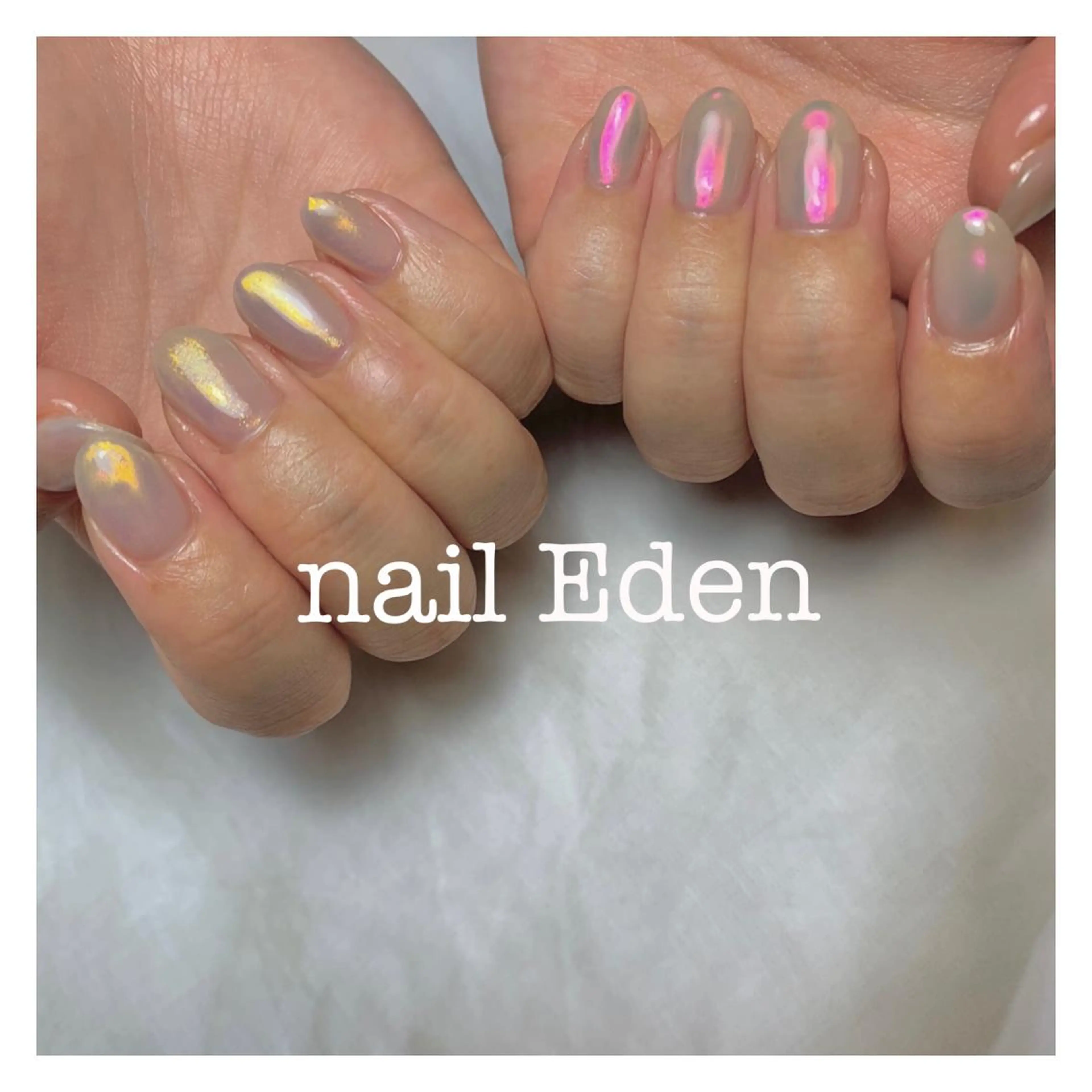 ネイル オーロラネイル Eden　private nail saron所属・Eden ♾️のネイルデザイン