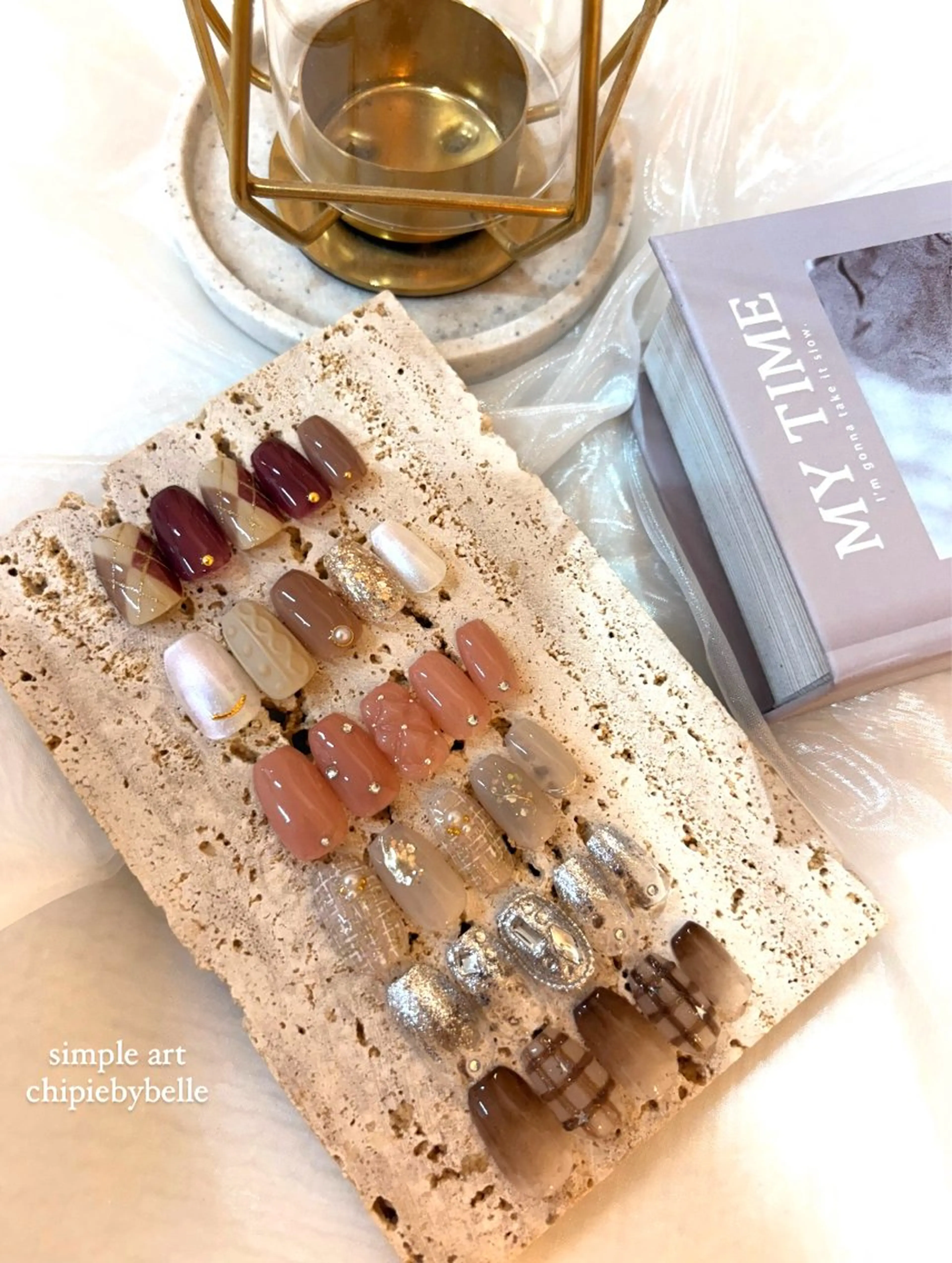 ネイル 長さ出し フットネイル ジェルネイル マグネットネイル 持ち込み ハンドネイル chipie_ momiのネイルデザイン