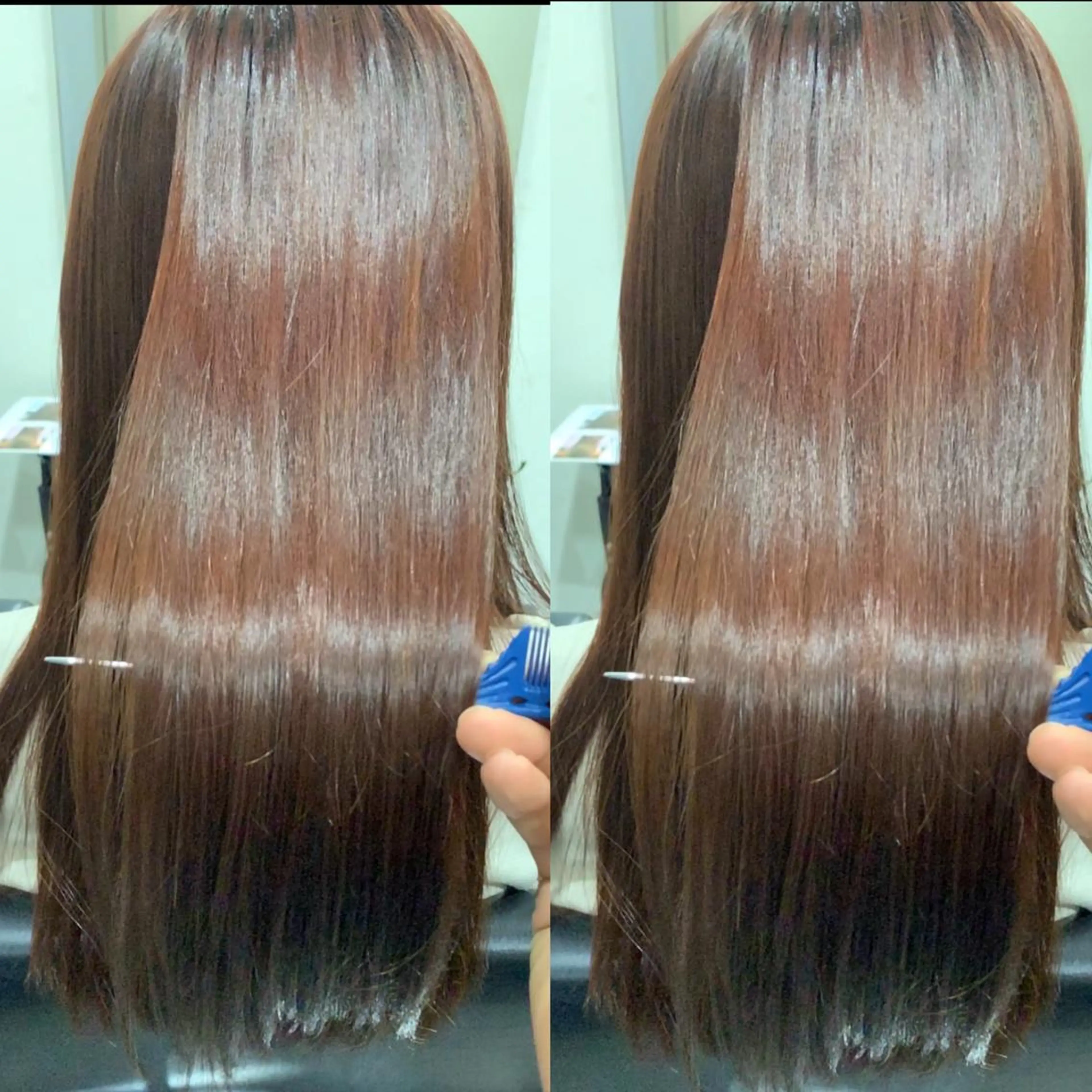 ロング 髪質改善 貸切サロンのヘアスタイル