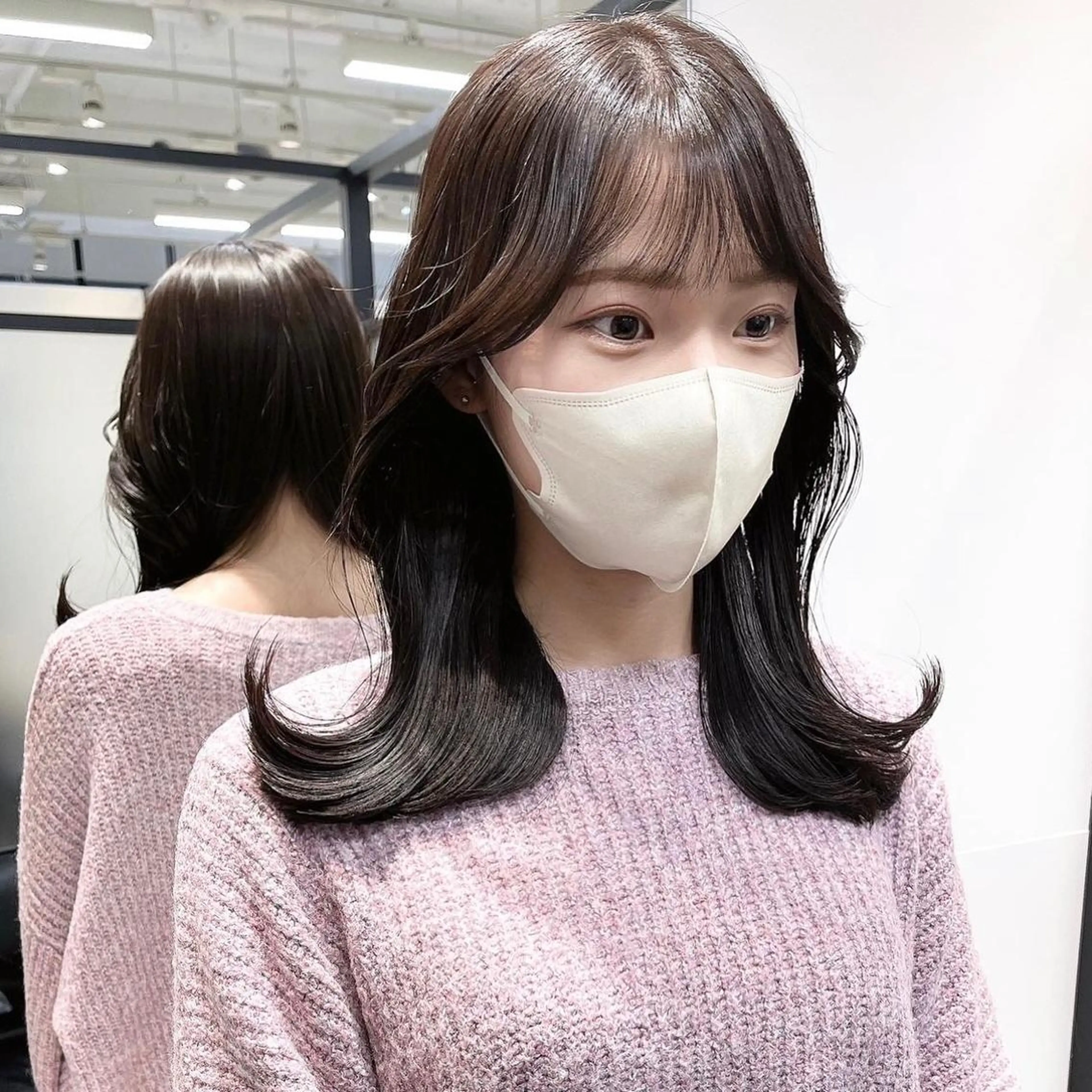 ミディアム トリートメント トリートメント 韓国レイヤーカット 髪質改善▫️水野有真のヘアスタイル