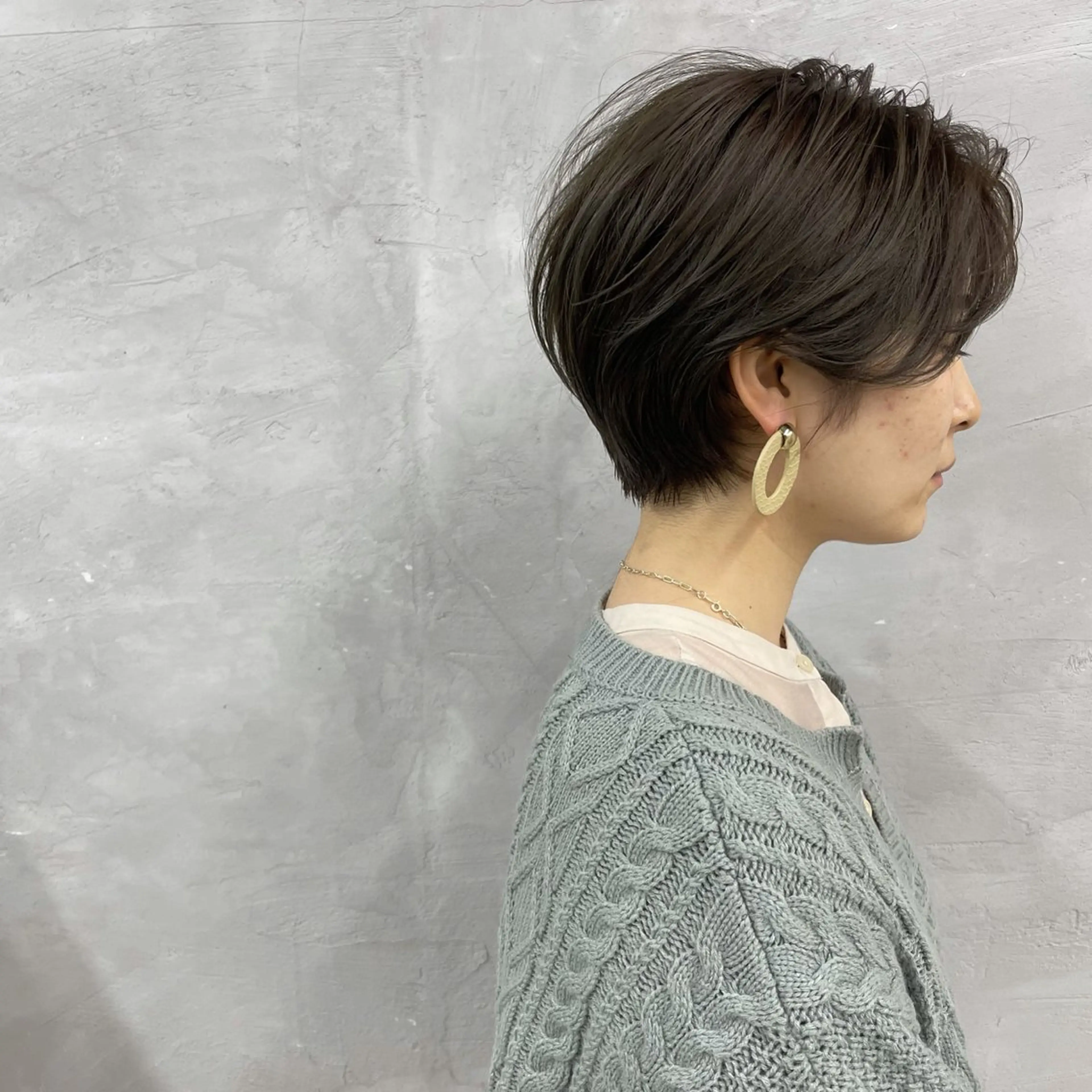 ショート カラー ハンサムショート 透明感カラー ショートヘア カット ヘアカラー トリートメント 田畑 智規のヘアスタイル