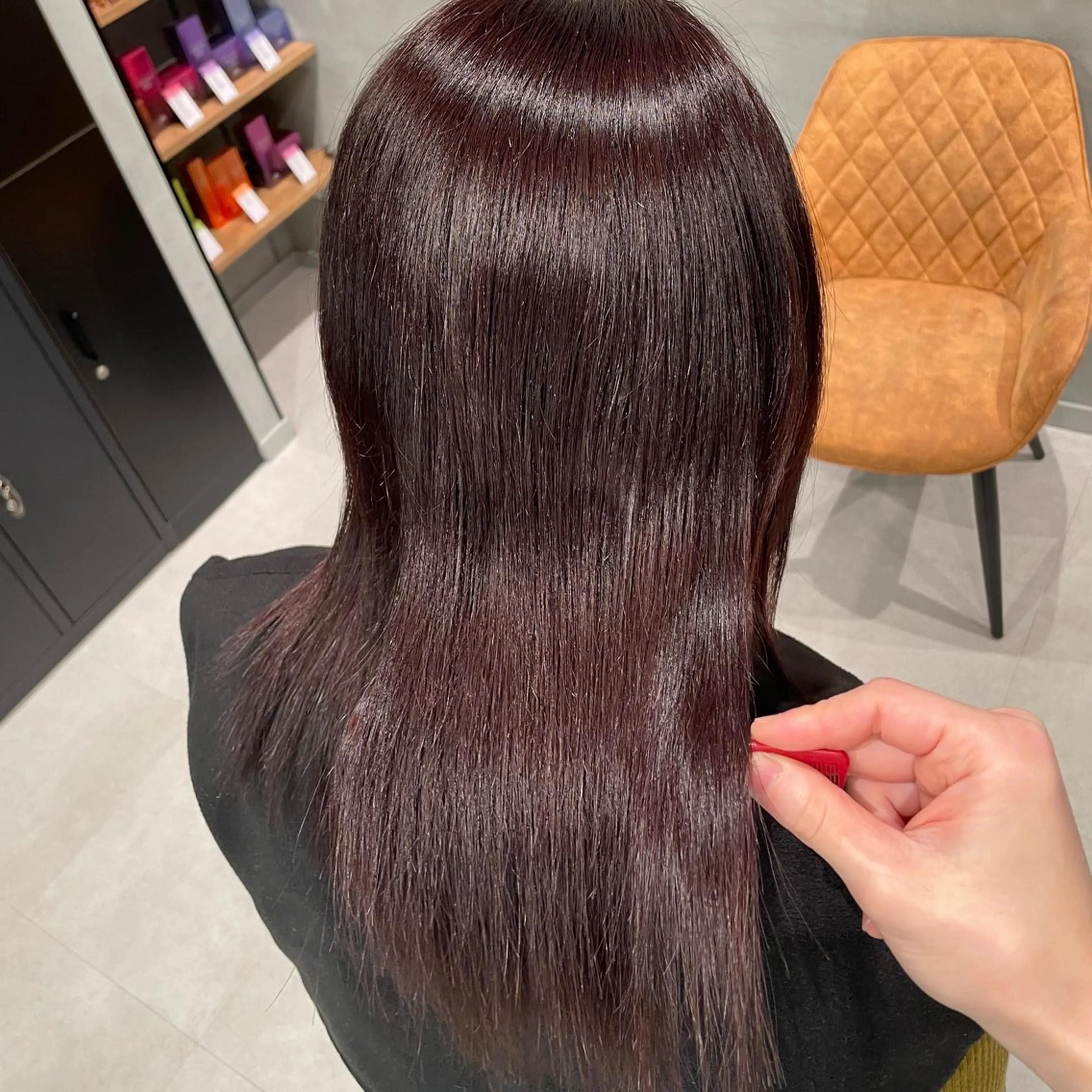 ロング カラー カット ヘアカラー ヘッドスパ ヘアセット 暖色カラー ❤️‍🔥REIRIのヘアスタイル