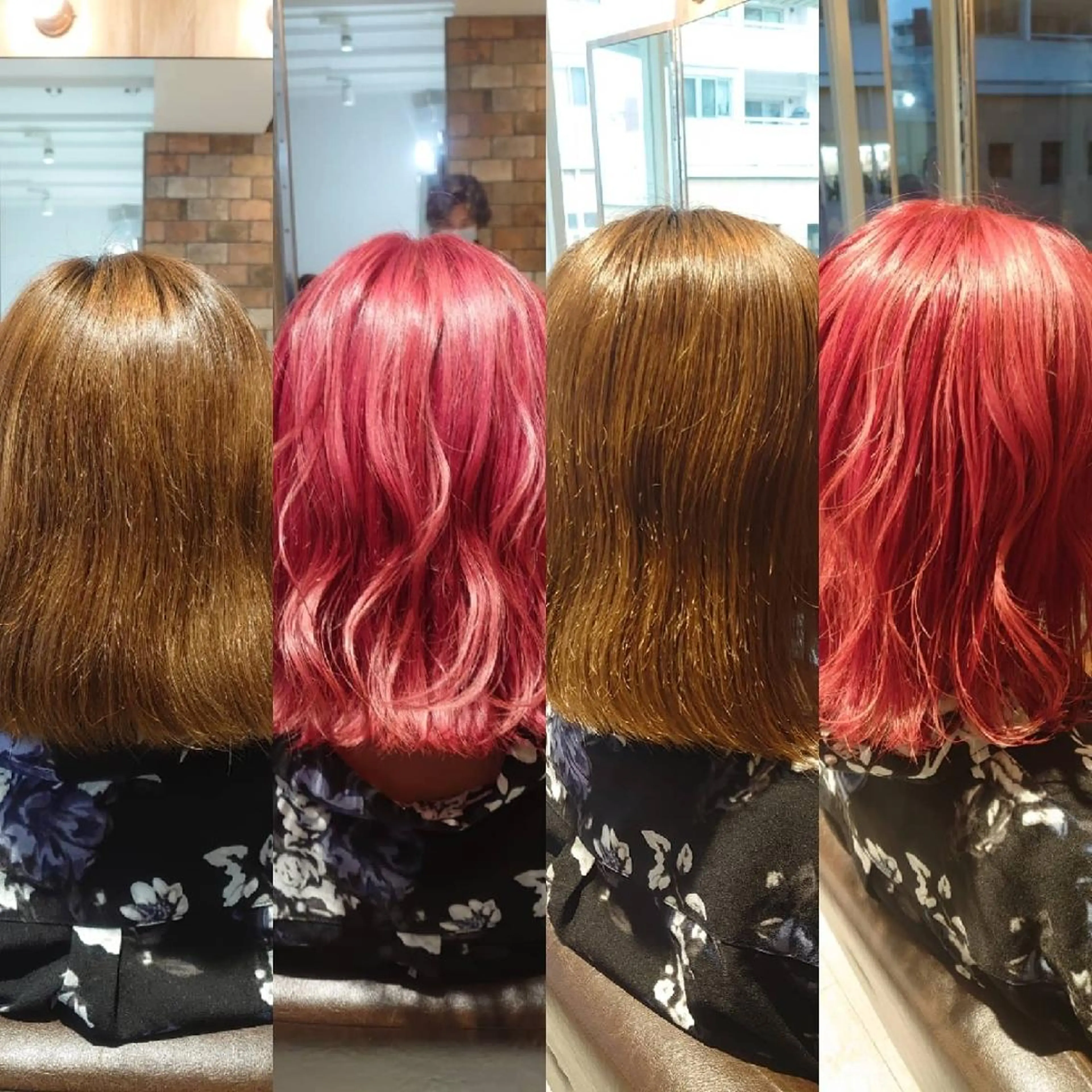 カラー ヘアアレンジ レッドカラー ローズカラー E Komo hair所属・Wow❕E Komo hair 永井一輝のヘアスタイル